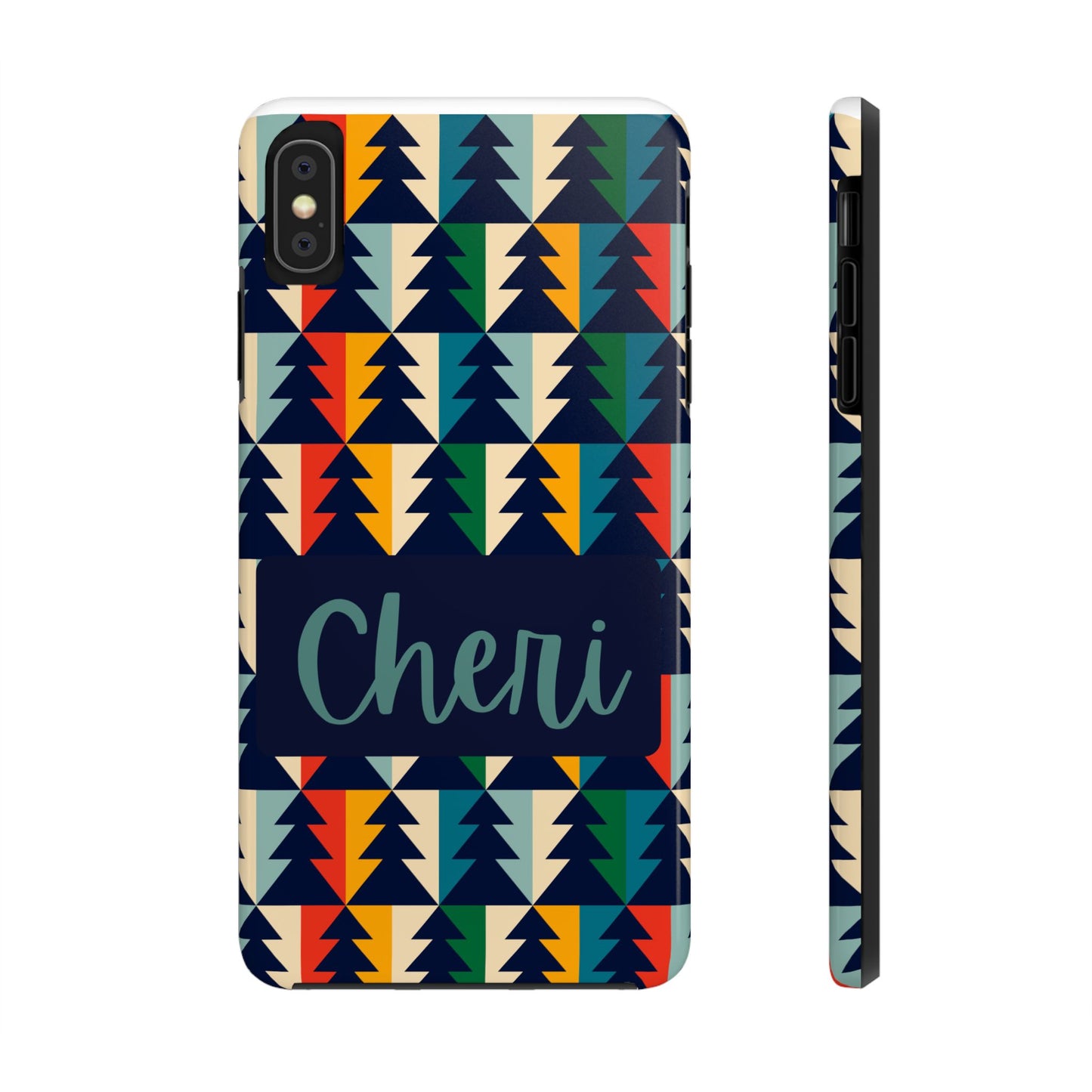 Personalized Tough Phone Case with Colorful Tree Design - Durable & Stylish