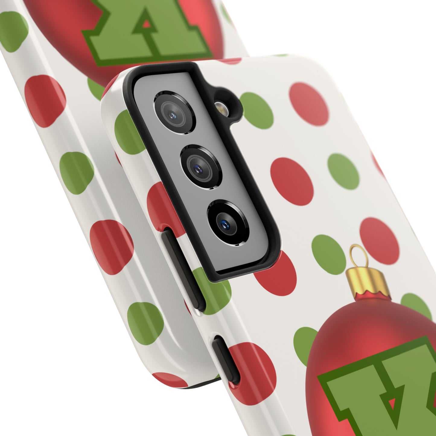 Personalized Holiday Tough Phone Case - Festive Ornament Design