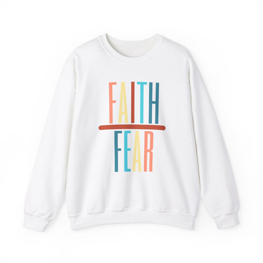 Faith Over Fear Crewneck Sweatshirt - Unisex Inspirational Apparel