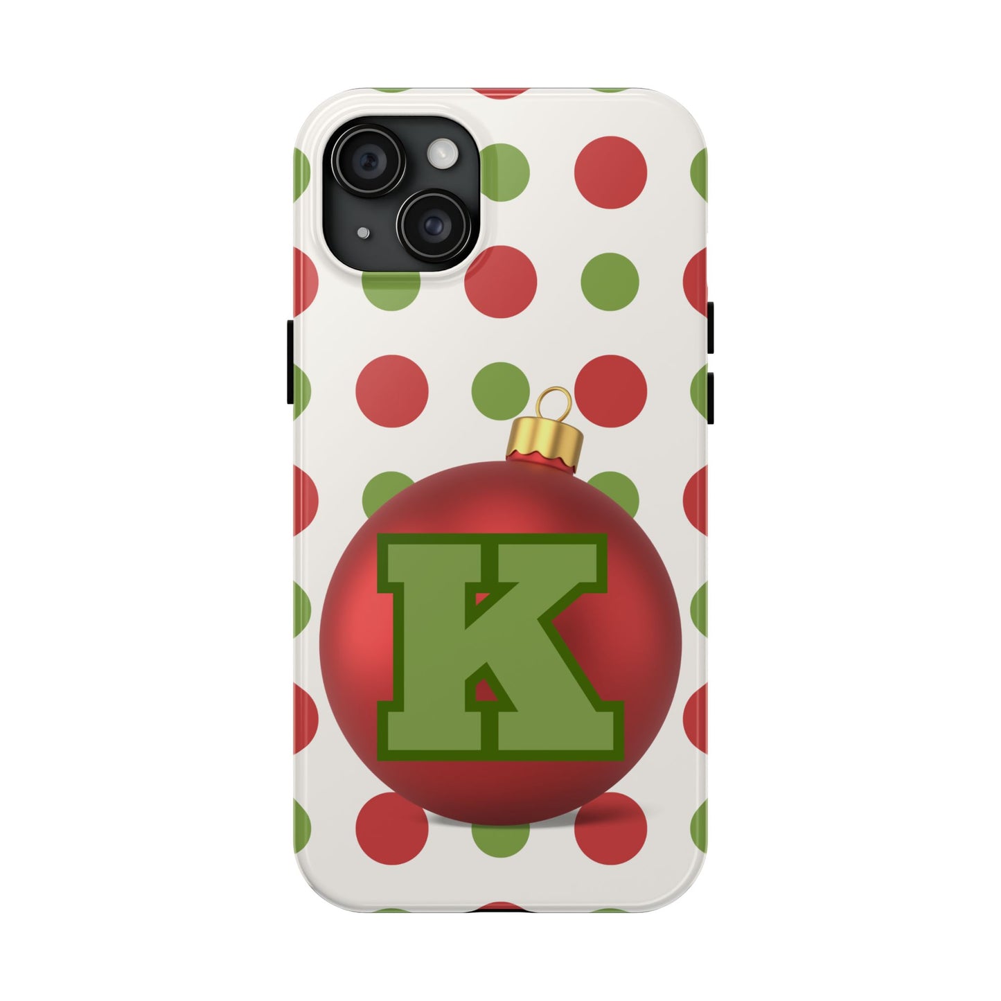 Personalized Holiday Tough Phone Case - Festive Ornament Design