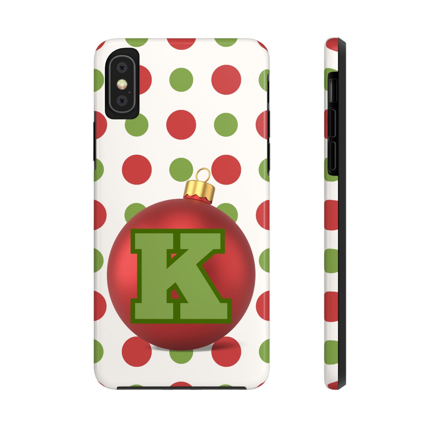 Personalized Holiday Tough Phone Case - Festive Ornament Design