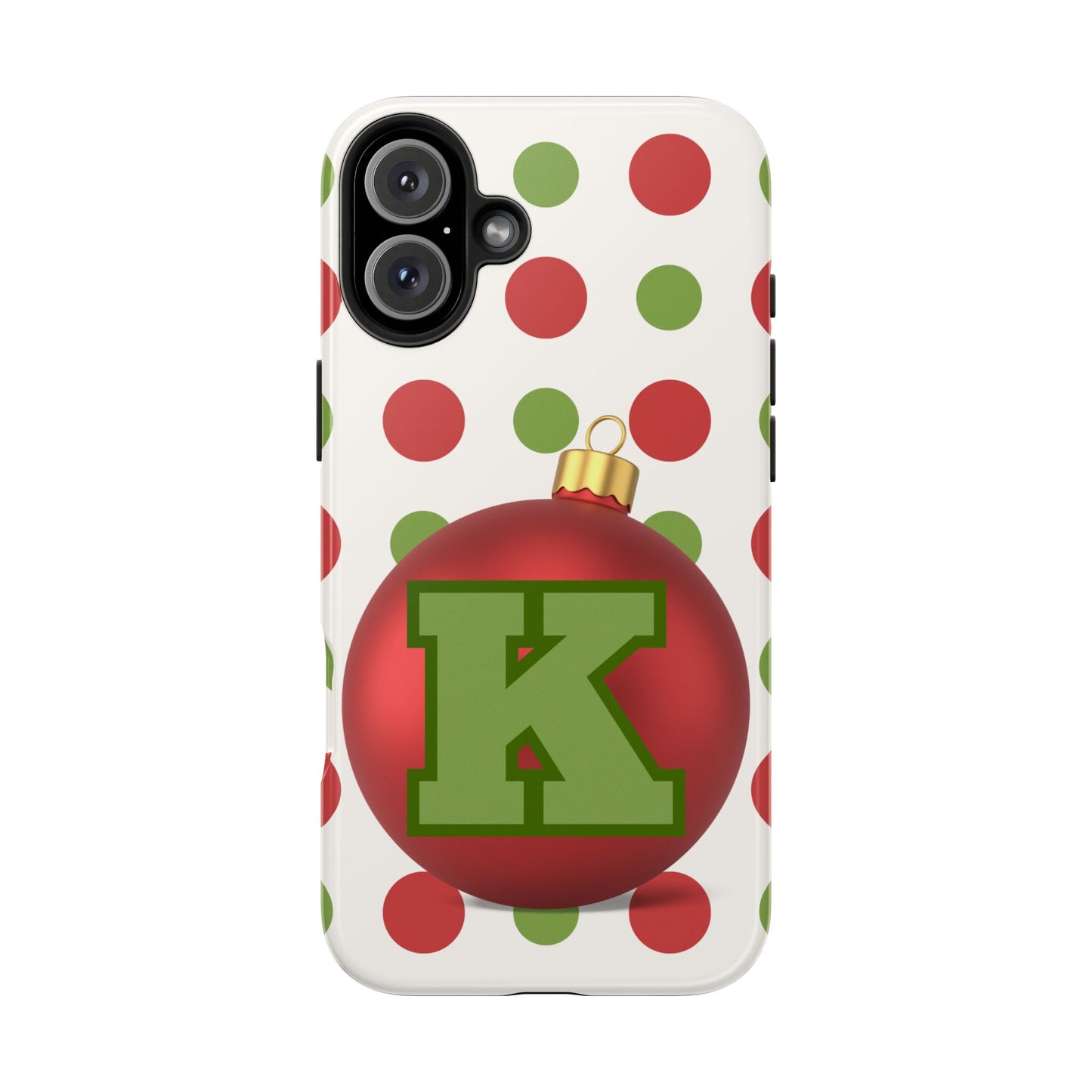 Personalized Holiday Tough Phone Case - Festive Ornament Design