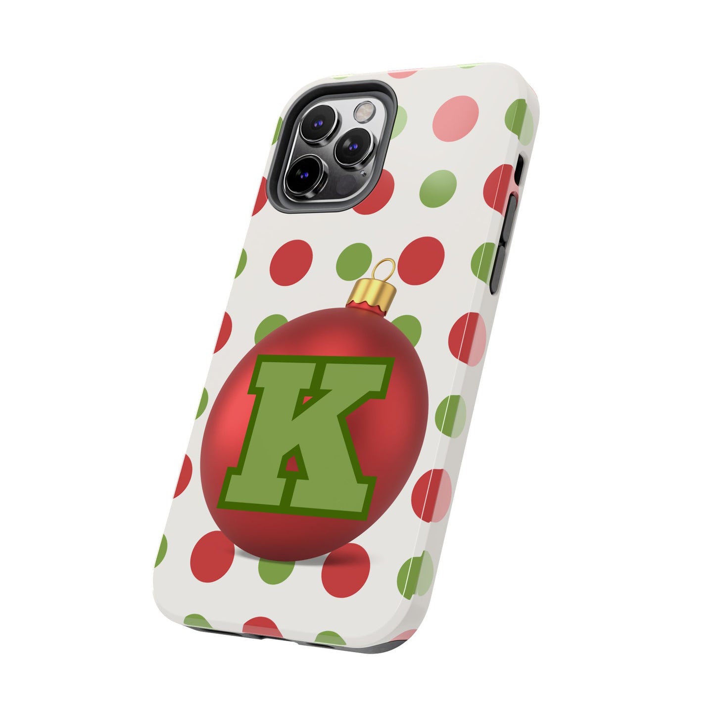 Personalized Holiday Tough Phone Case - Festive Ornament Design