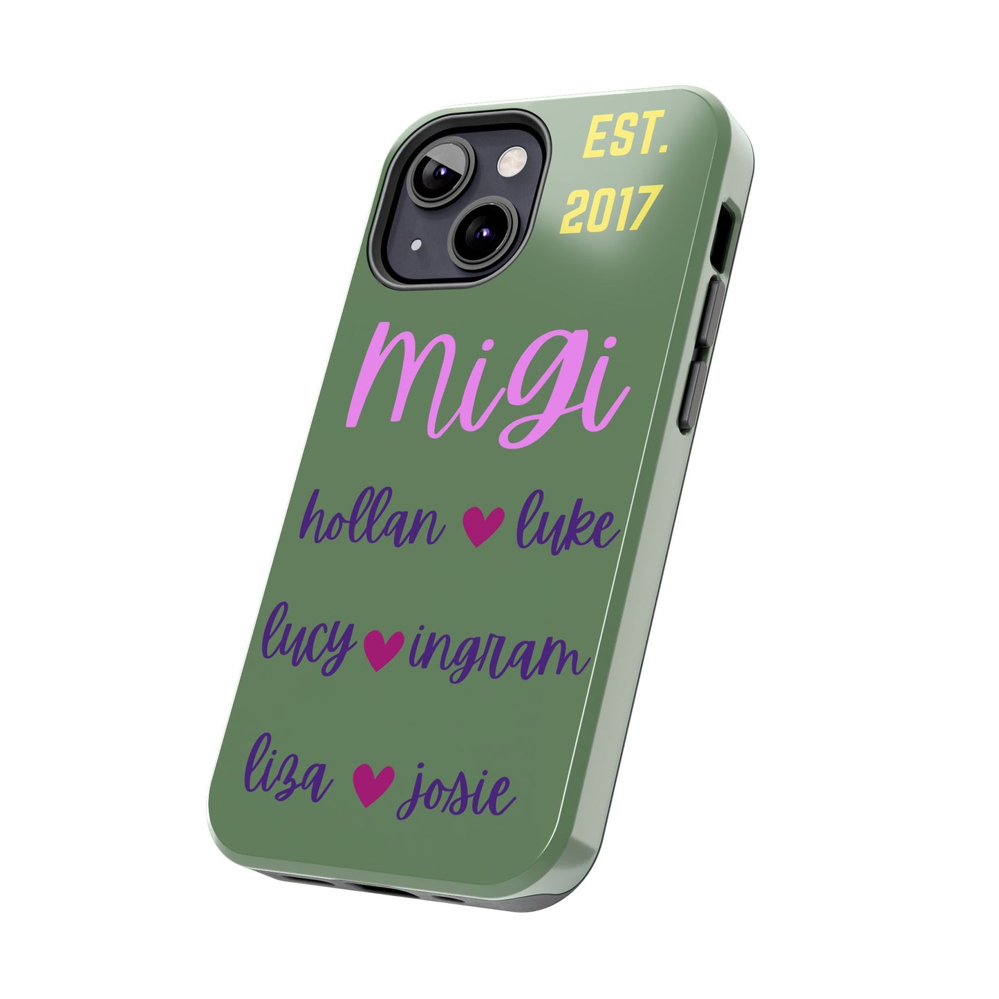 Personalized Tough Phone Case with Custom Names | EST. 2017