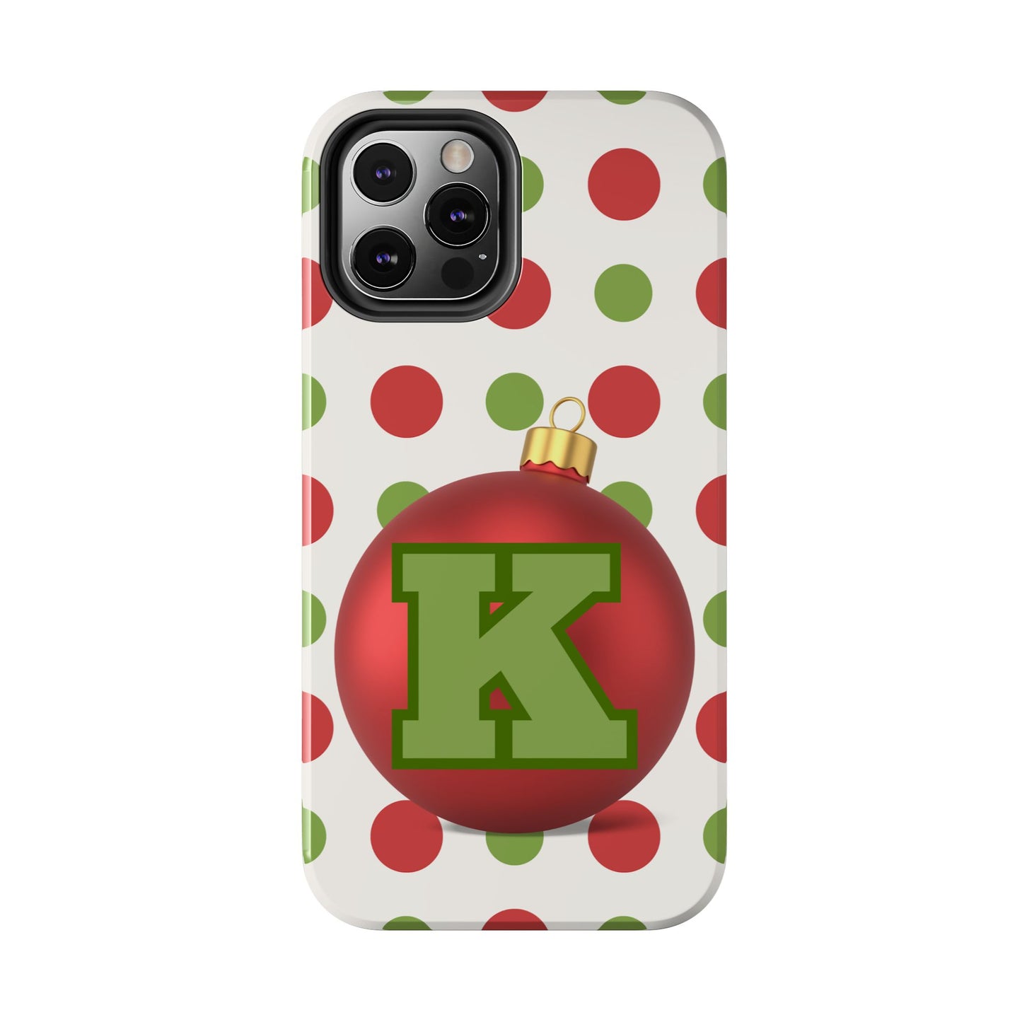 Personalized Holiday Tough Phone Case - Festive Ornament Design