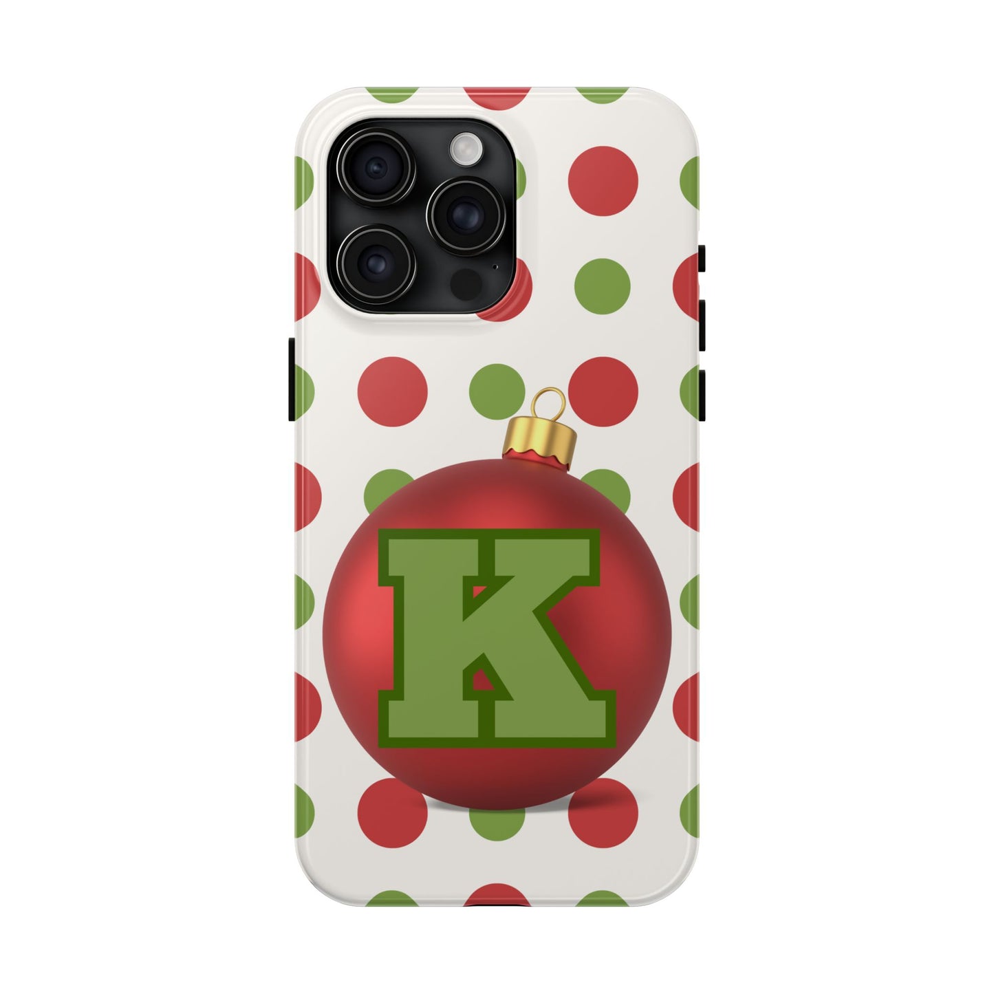 Personalized Holiday Tough Phone Case - Festive Ornament Design