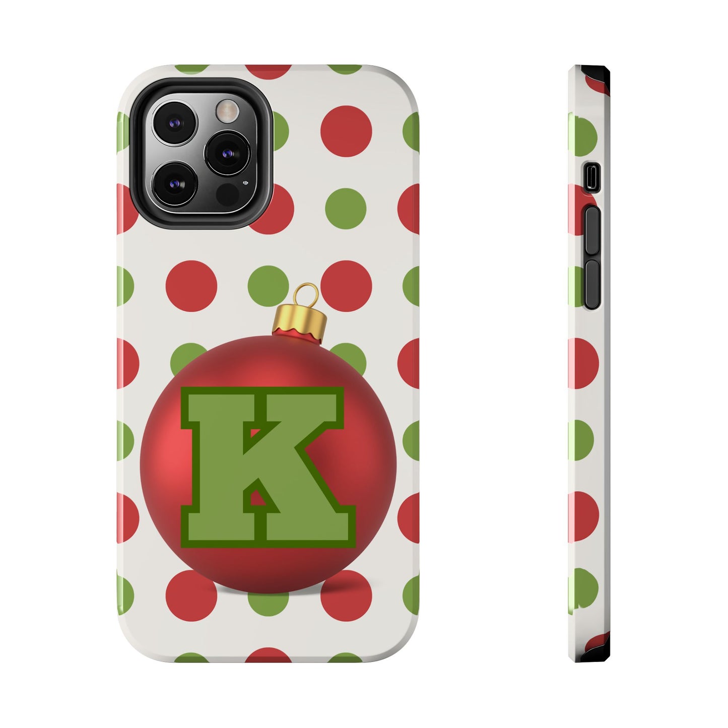 Personalized Holiday Tough Phone Case - Festive Ornament Design