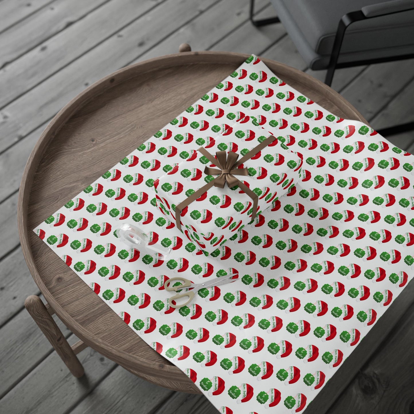 Custom Festive Santa Wrapping Paper | Personalized Christmas Gift Wrap, Unique Wrapping Ideas, Eco-Friendly Gift Paper, Seasonal