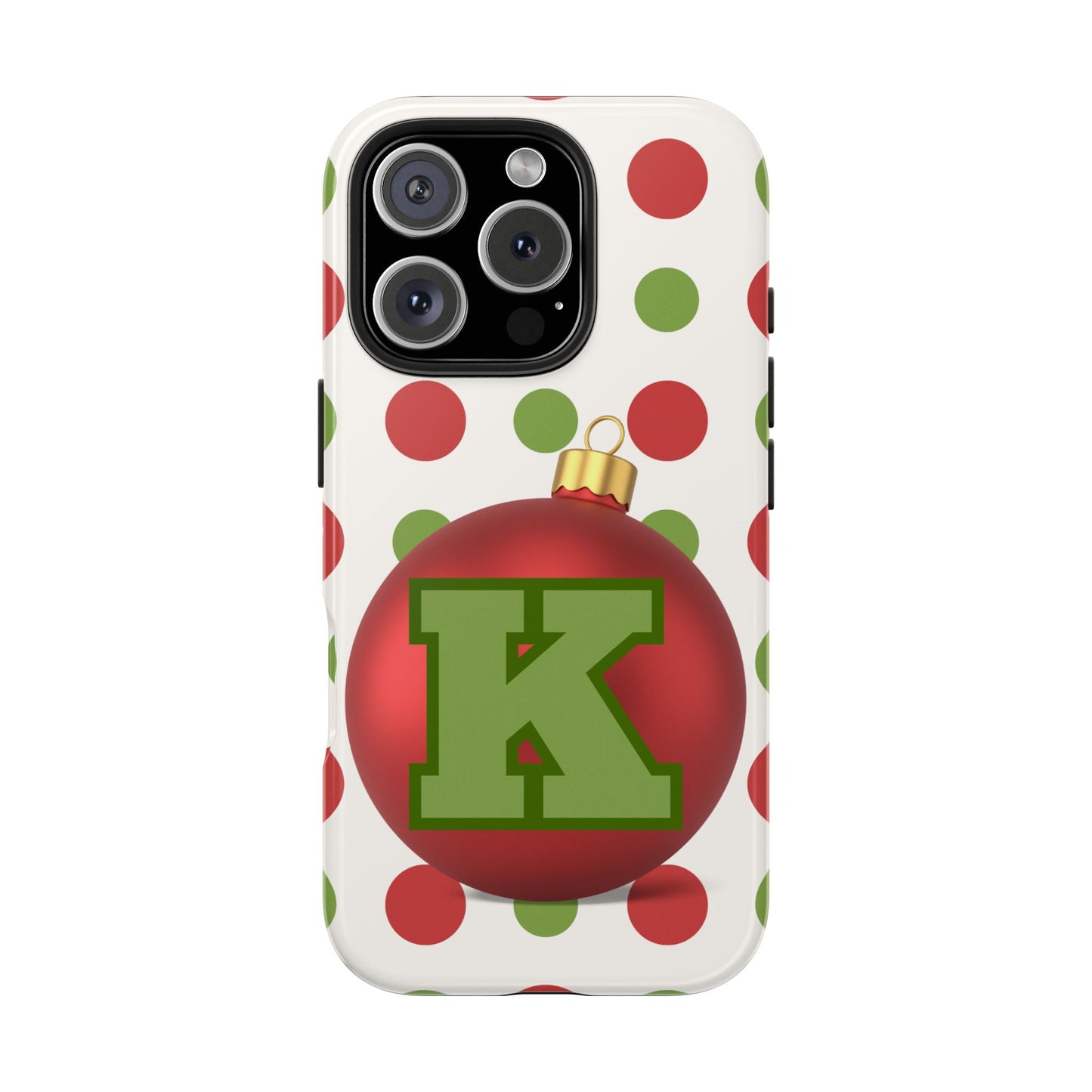 Personalized Holiday Tough Phone Case - Festive Ornament Design