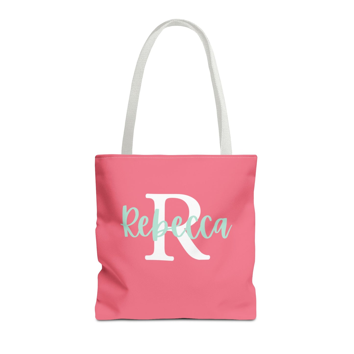 Custom Monogram Tote Bag - Stylish Pink Bag for Her