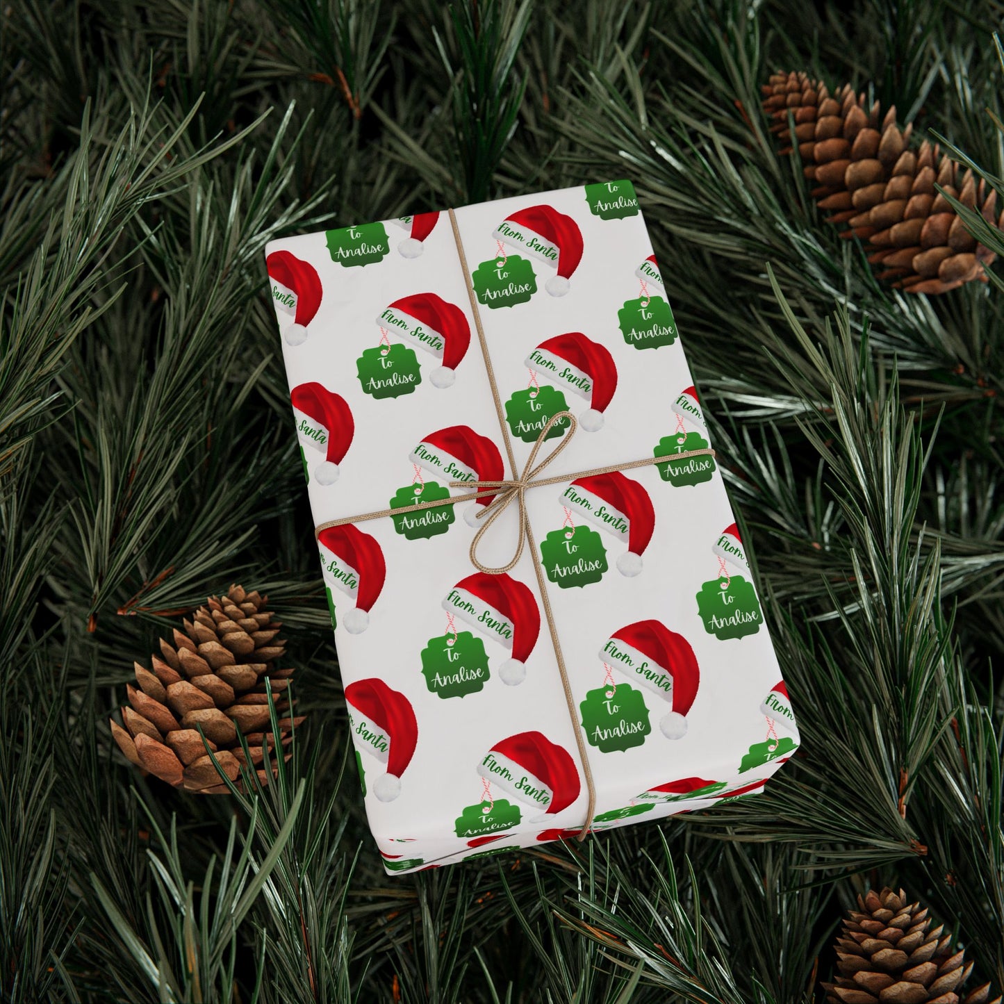 Custom Festive Santa Wrapping Paper | Personalized Christmas Gift Wrap, Unique Wrapping Ideas, Eco-Friendly Gift Paper, Seasonal