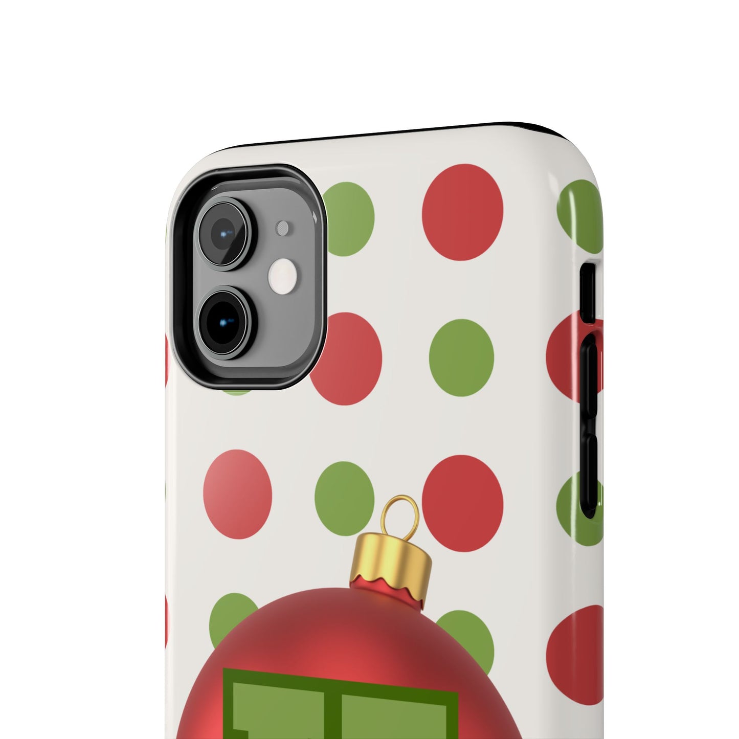 Personalized Holiday Tough Phone Case - Festive Ornament Design