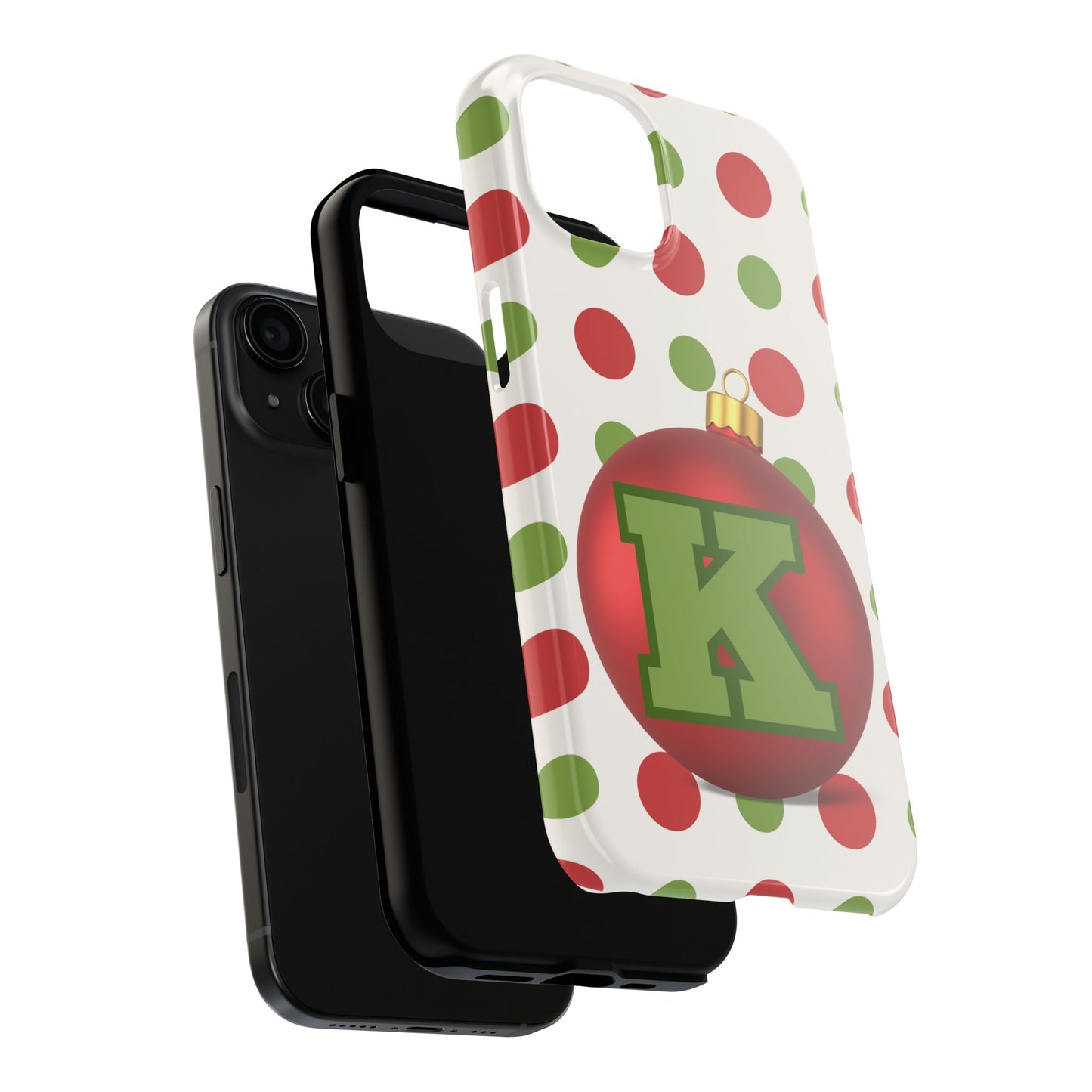 Personalized Holiday Tough Phone Case - Festive Ornament Design