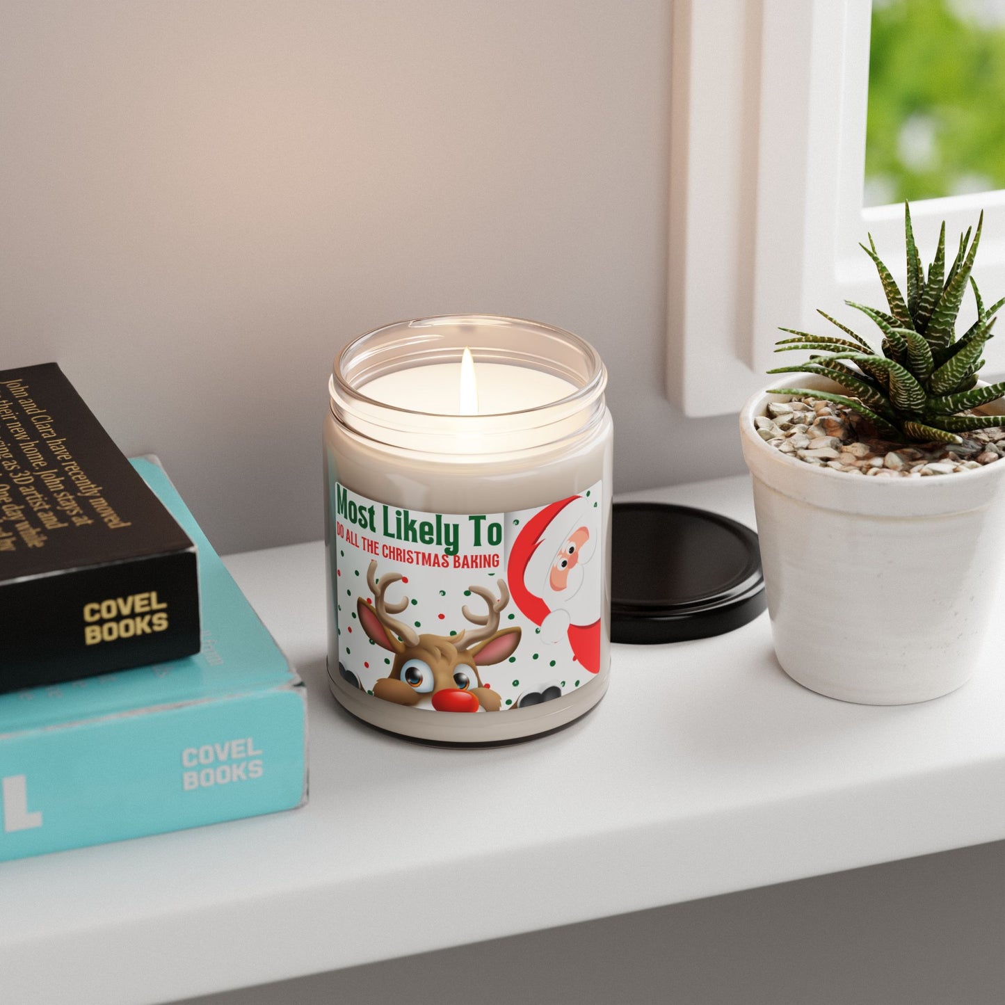 Funny Christmas Scented Soy Candle - "Most Likely to Do All the Christmas Baking", Santa Candle