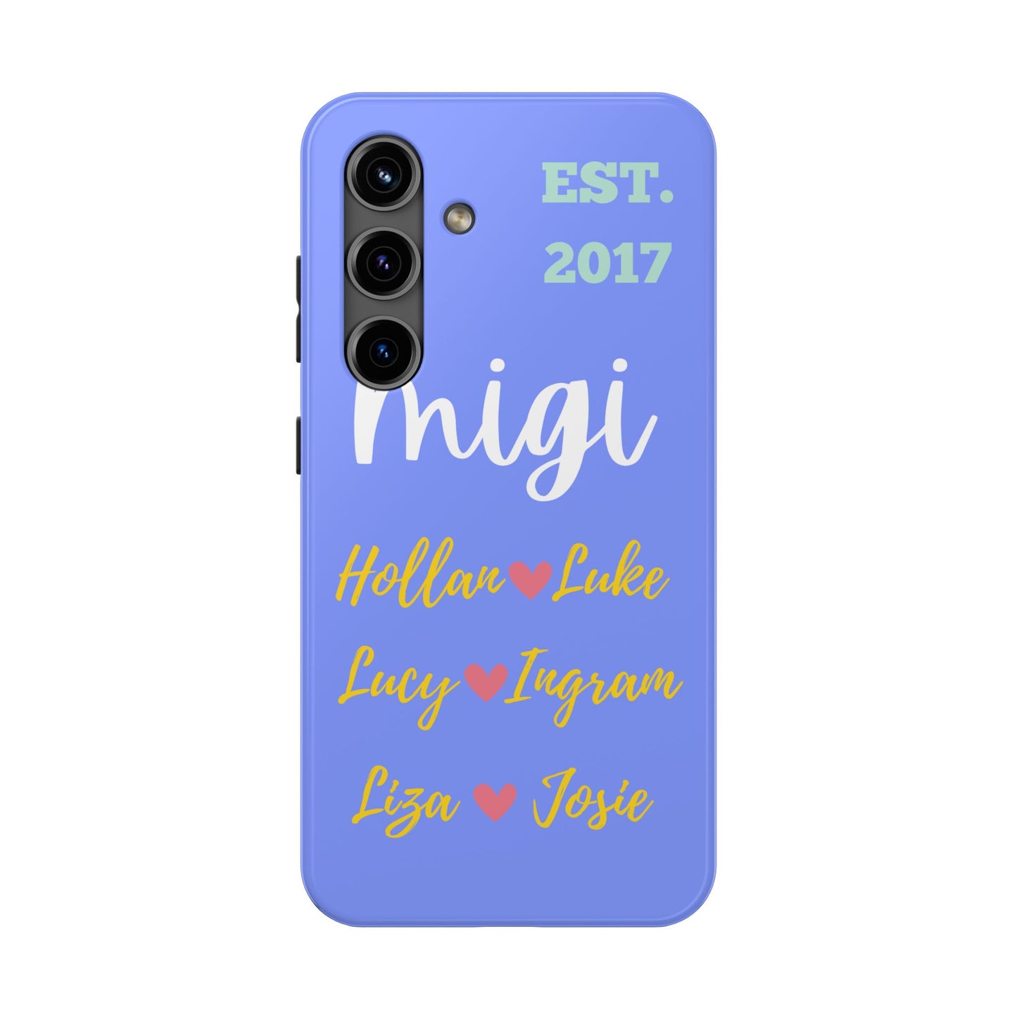 Personalized Tough Phone Case - EST. 2017 with Custom Names