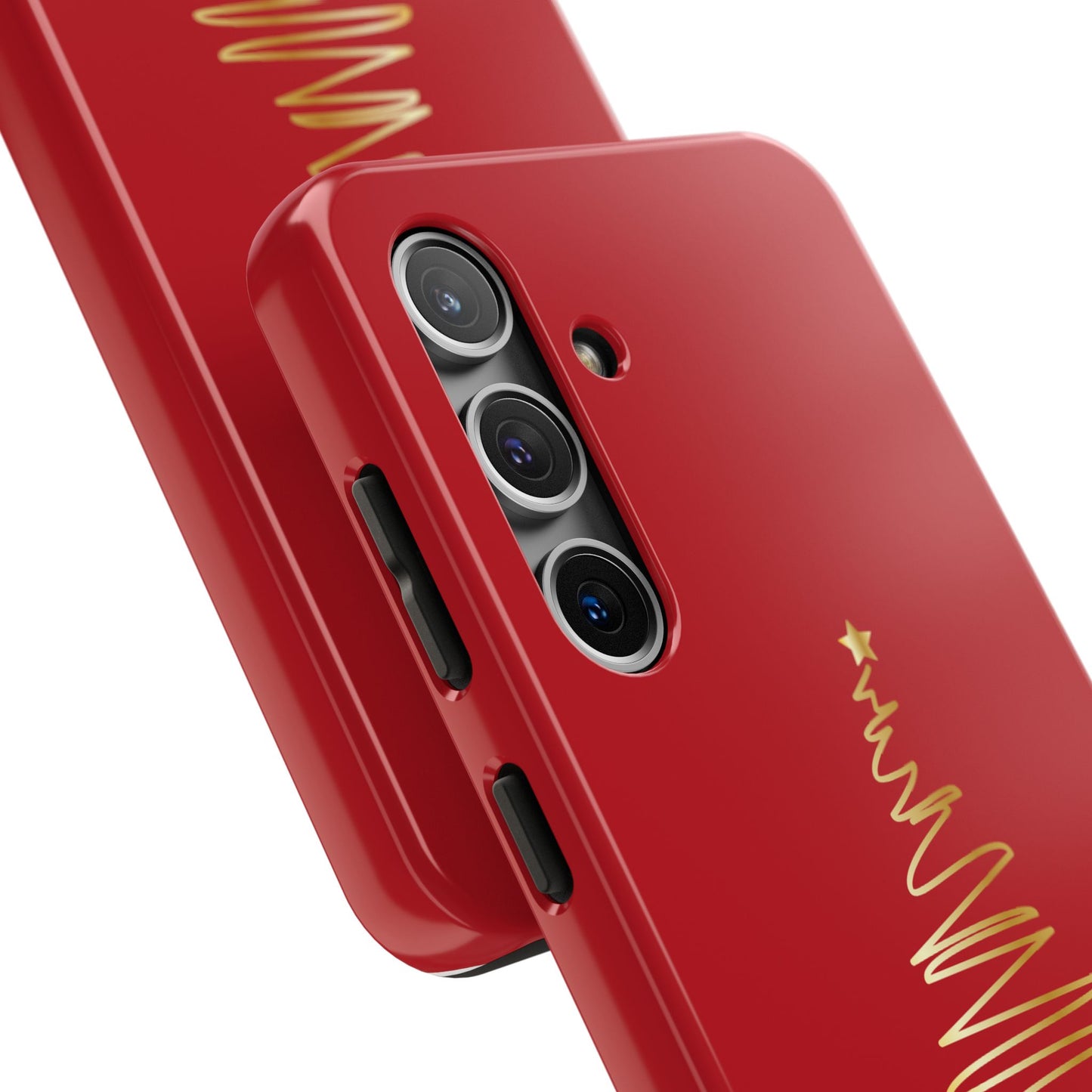 Personalized Christmas Phone Case - Red and Gold