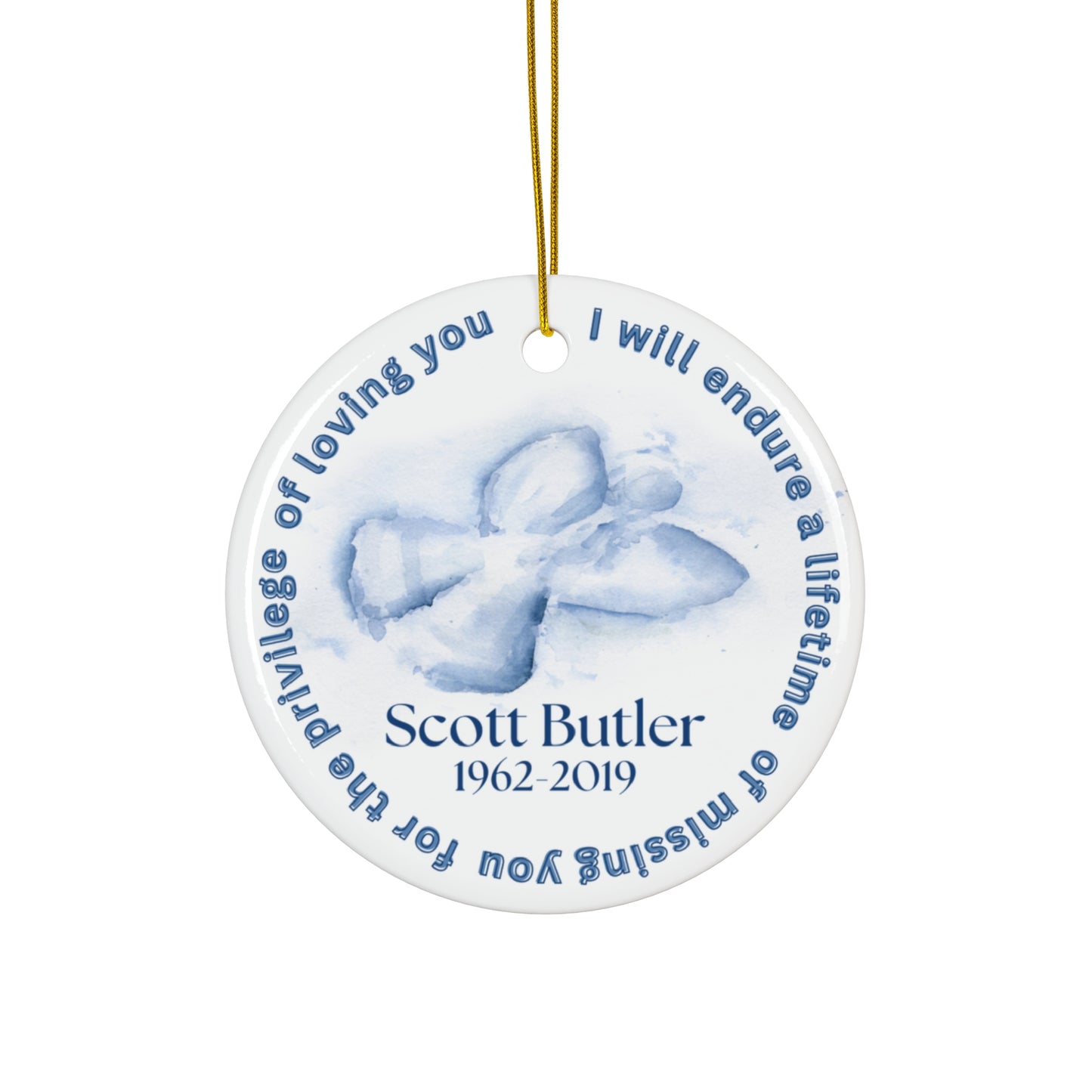 Personalized Memorial Ornament, Custom Angel Ornament