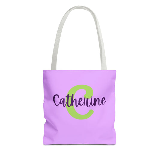 Personalized Tote Bag for Catherine - Stylish & Versatile Purple Carryall