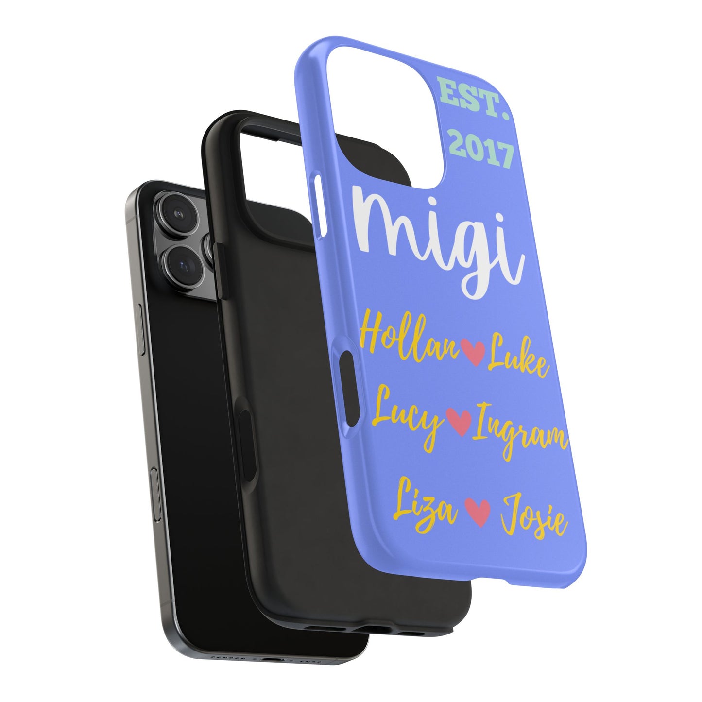 Personalized Tough Phone Case - EST. 2017 with Custom Names