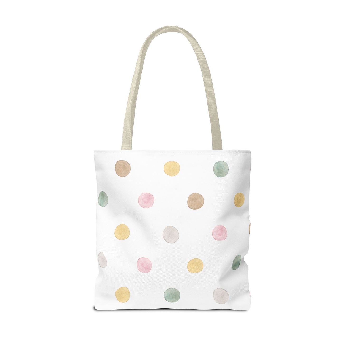 Personalized Polka Dot Tote Bag - Custom Name Bag for Everyday Use