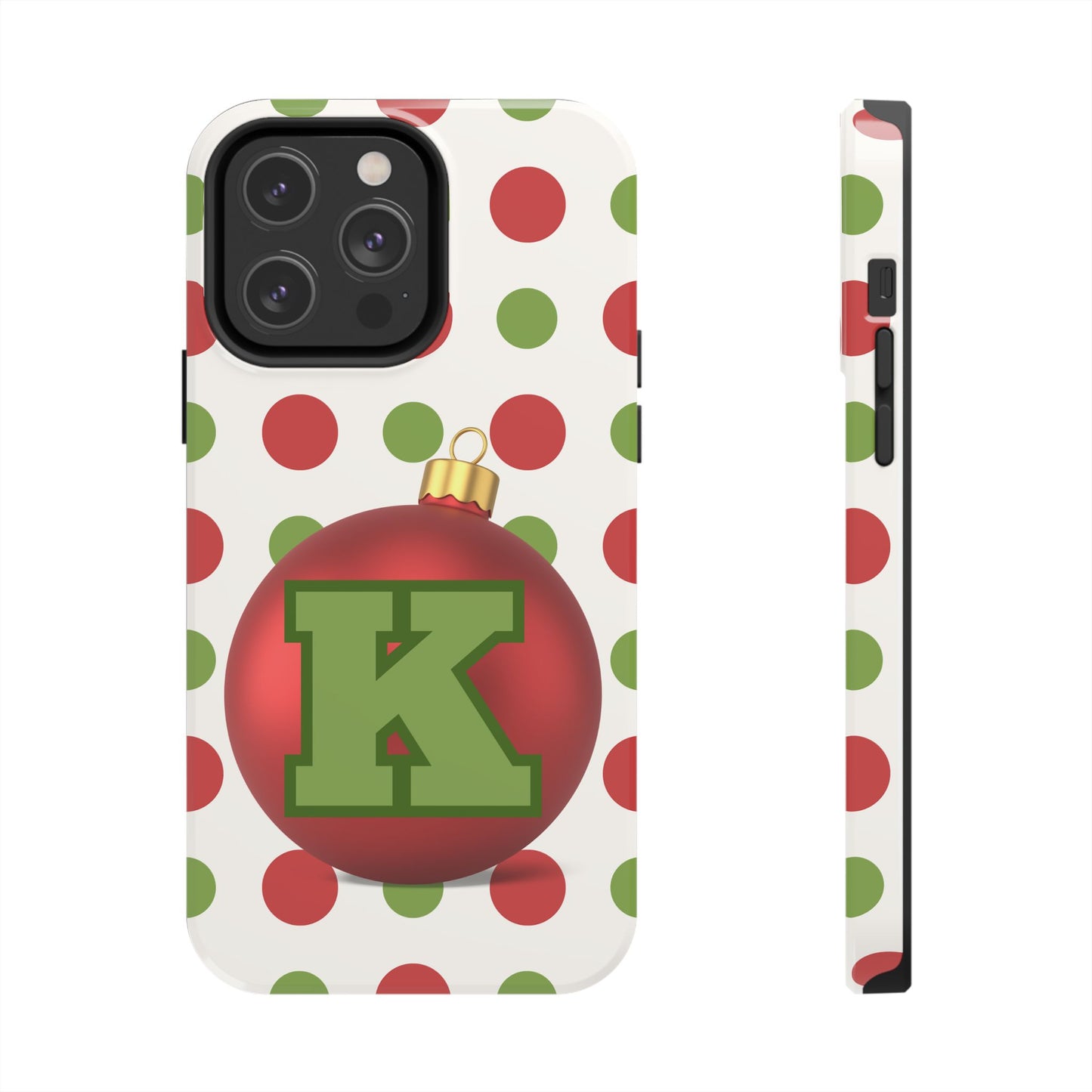 Personalized Holiday Tough Phone Case - Festive Ornament Design