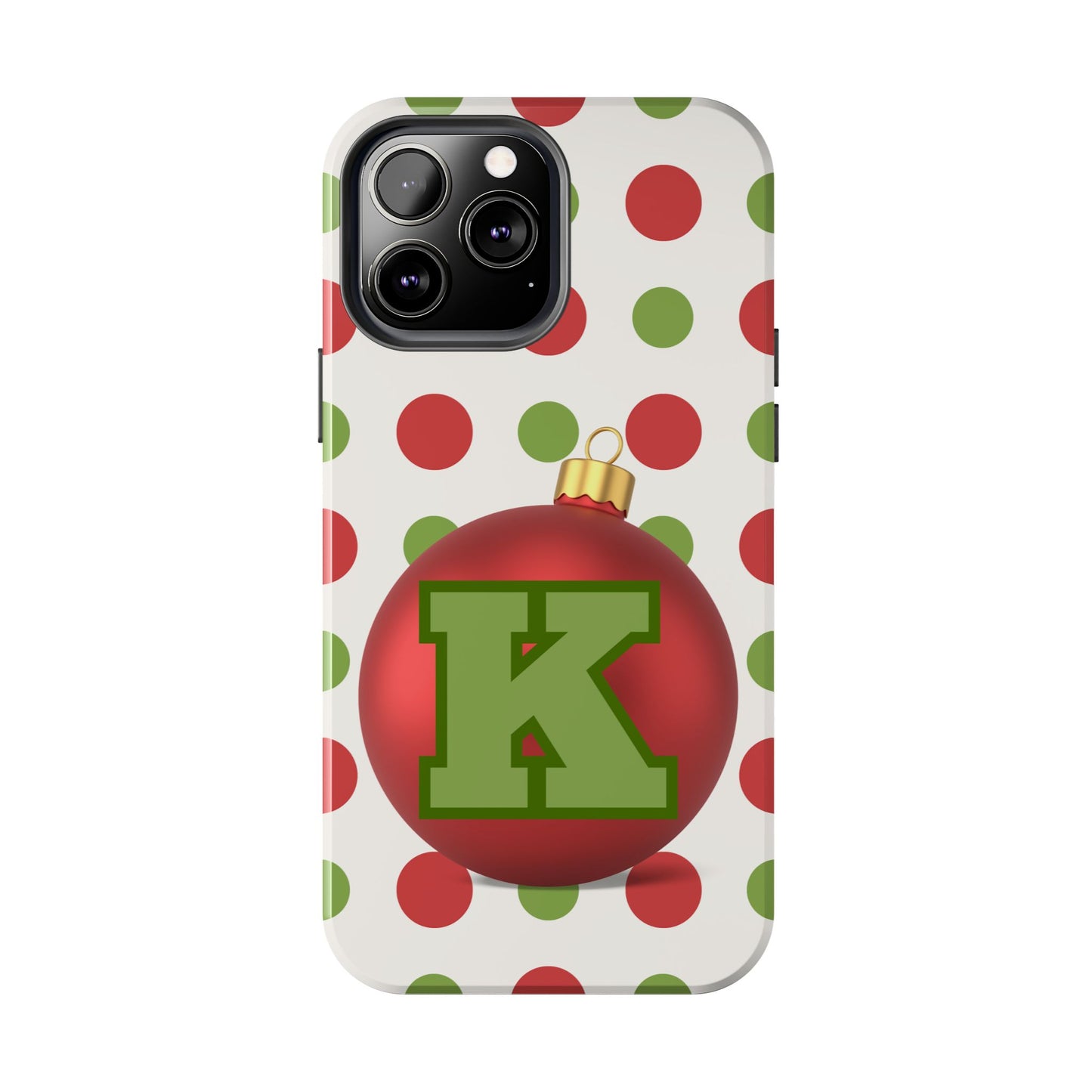 Personalized Holiday Tough Phone Case - Festive Ornament Design