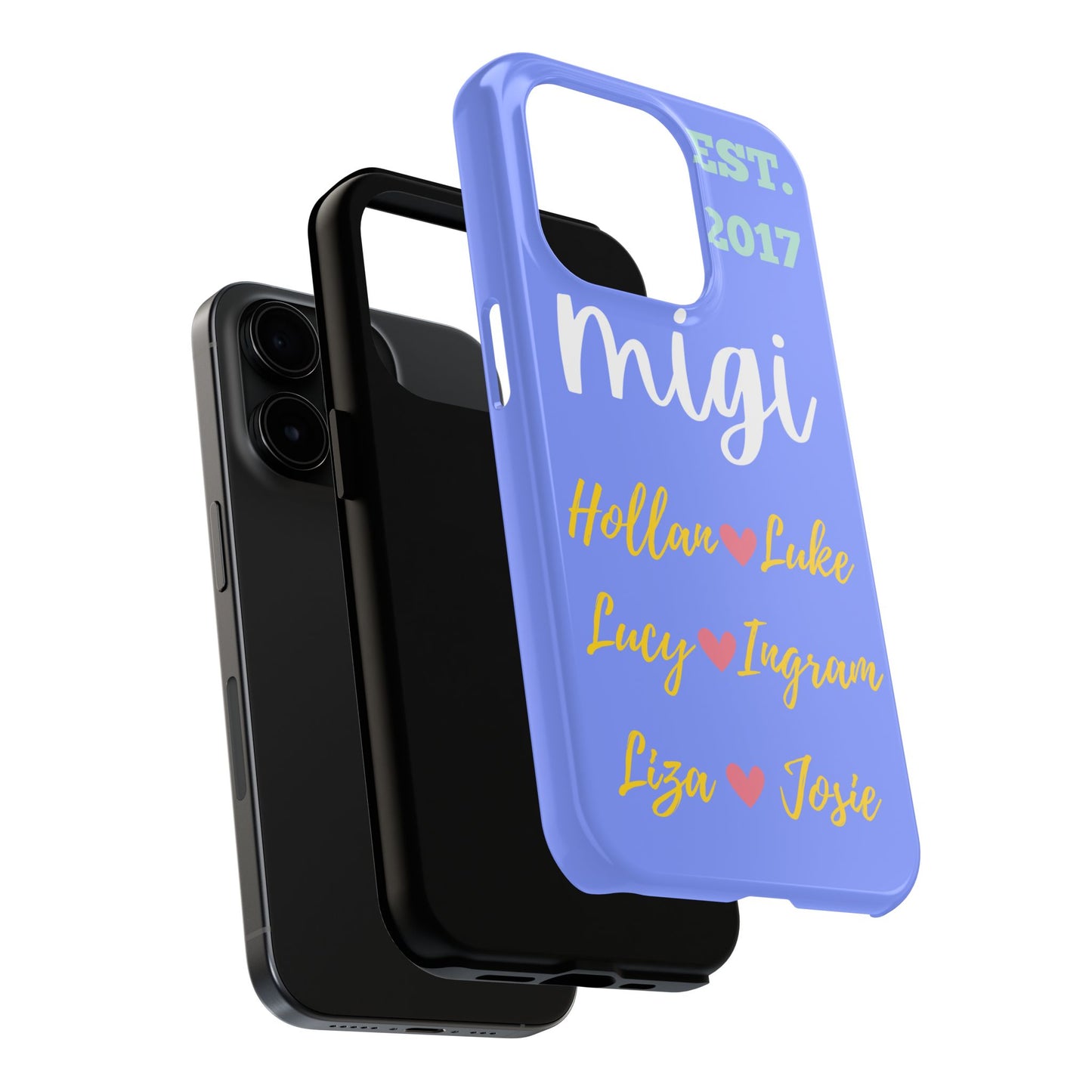 Personalized Tough Phone Case - EST. 2017 with Custom Names