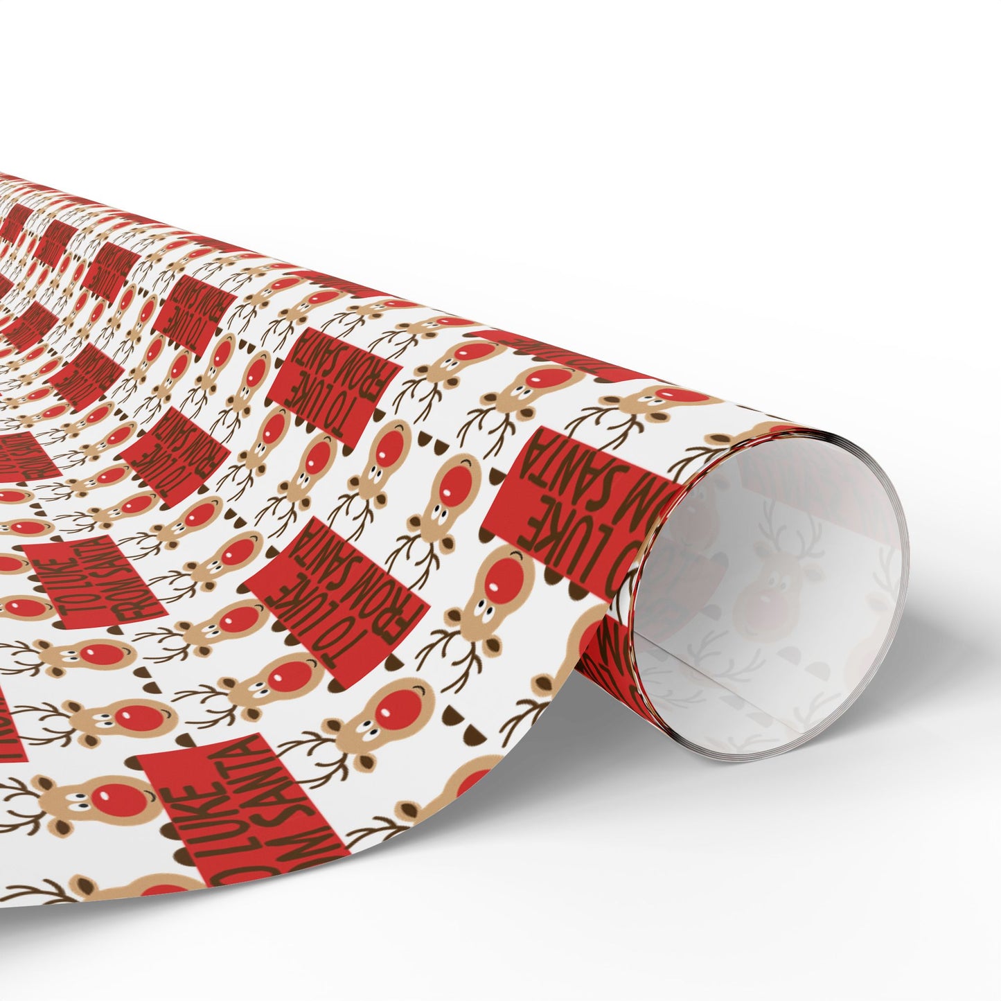 Personalized Festive Wrapping Paper for Holidays - Rudolph Design