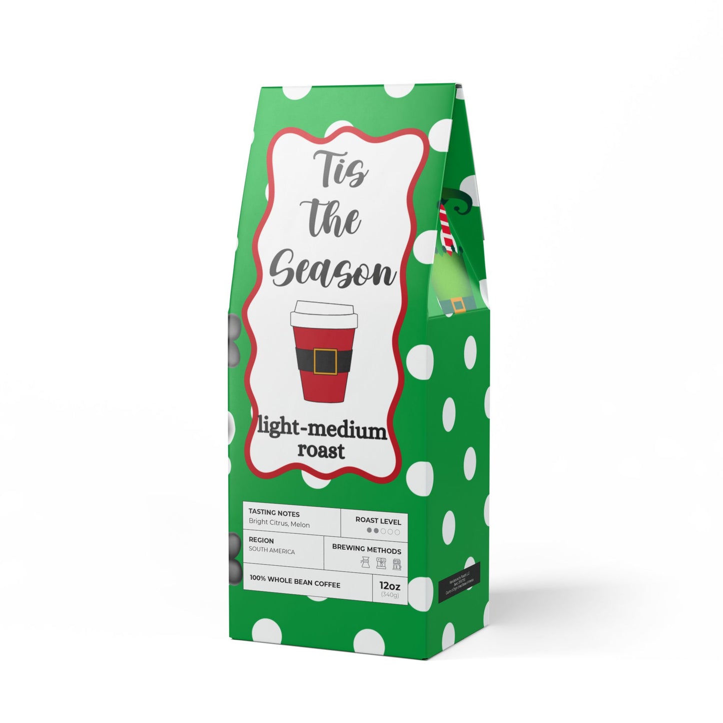 Christmas Themed Colombia Single Origin Coffee (Light-Medium Roast)