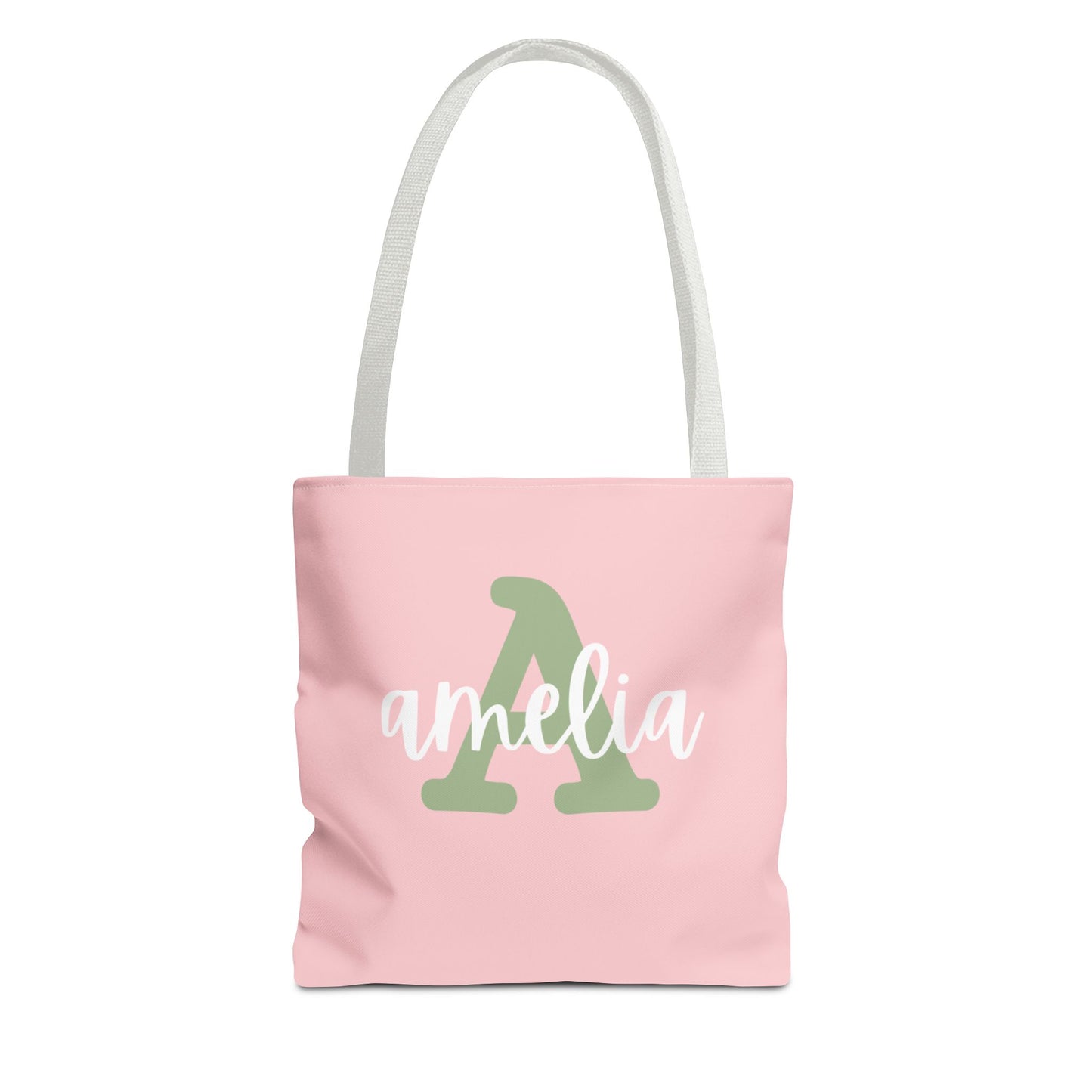 Personalized Pink Tote Bag with Initial "A" - Stylish Eco-Friendly Tote for Everyday Use