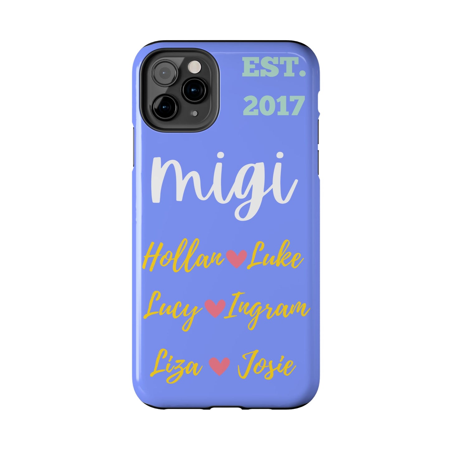 Personalized Tough Phone Case - EST. 2017 with Custom Names