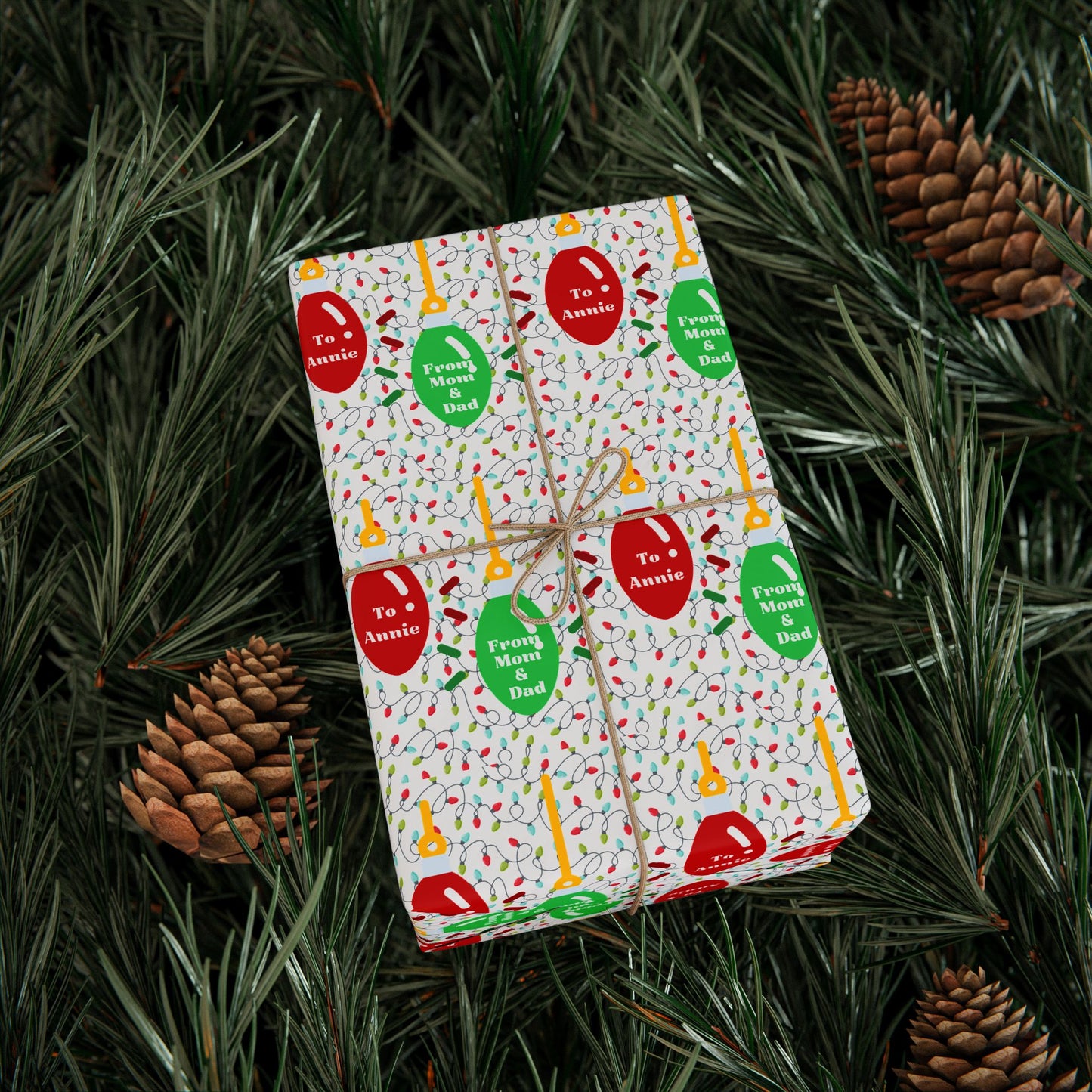 Customized Festive Wrapping Paper, Personalized Colorful Holiday Gift Wrap for Christmas, Birthday, Eco-Friendly Packaging