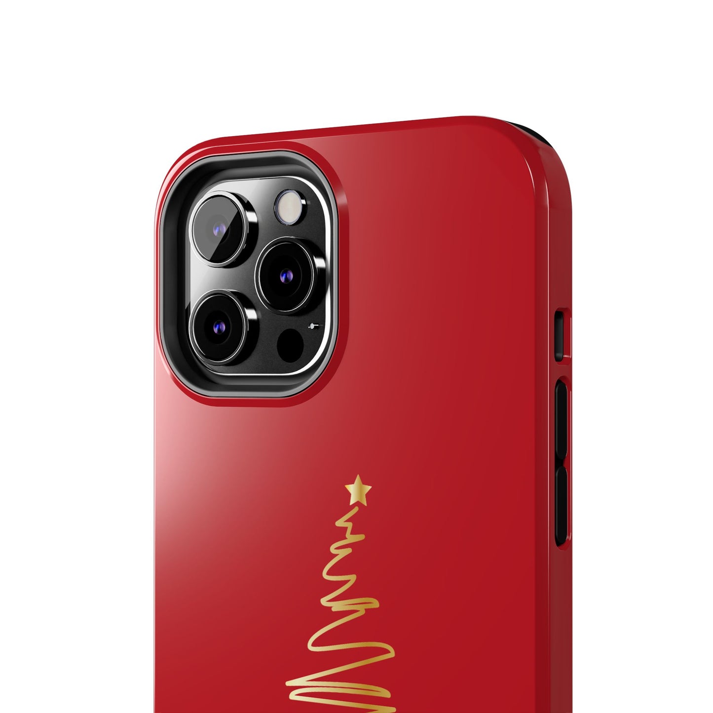 Personalized Christmas Phone Case - Red and Gold