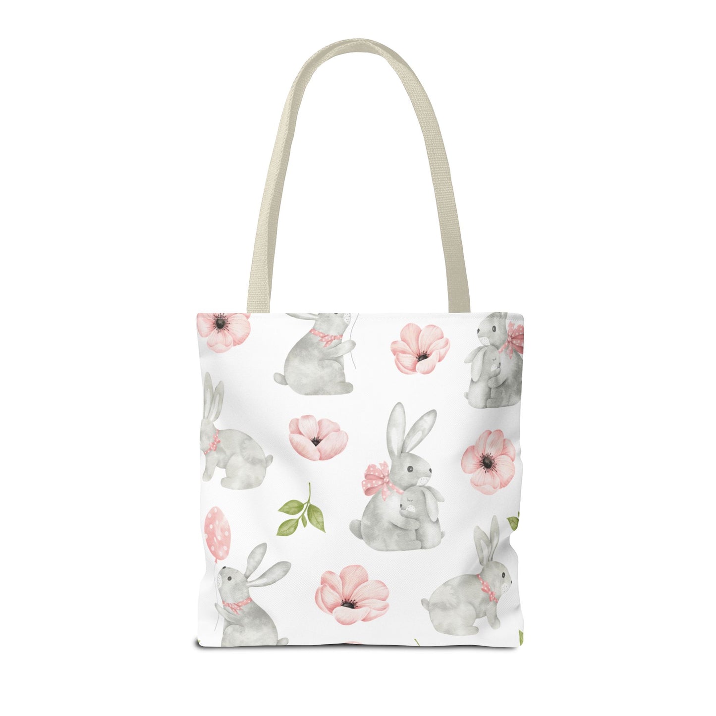 Personalized Bunny Floral Tote Bag - Customizable Tote Bag for Everyday Use