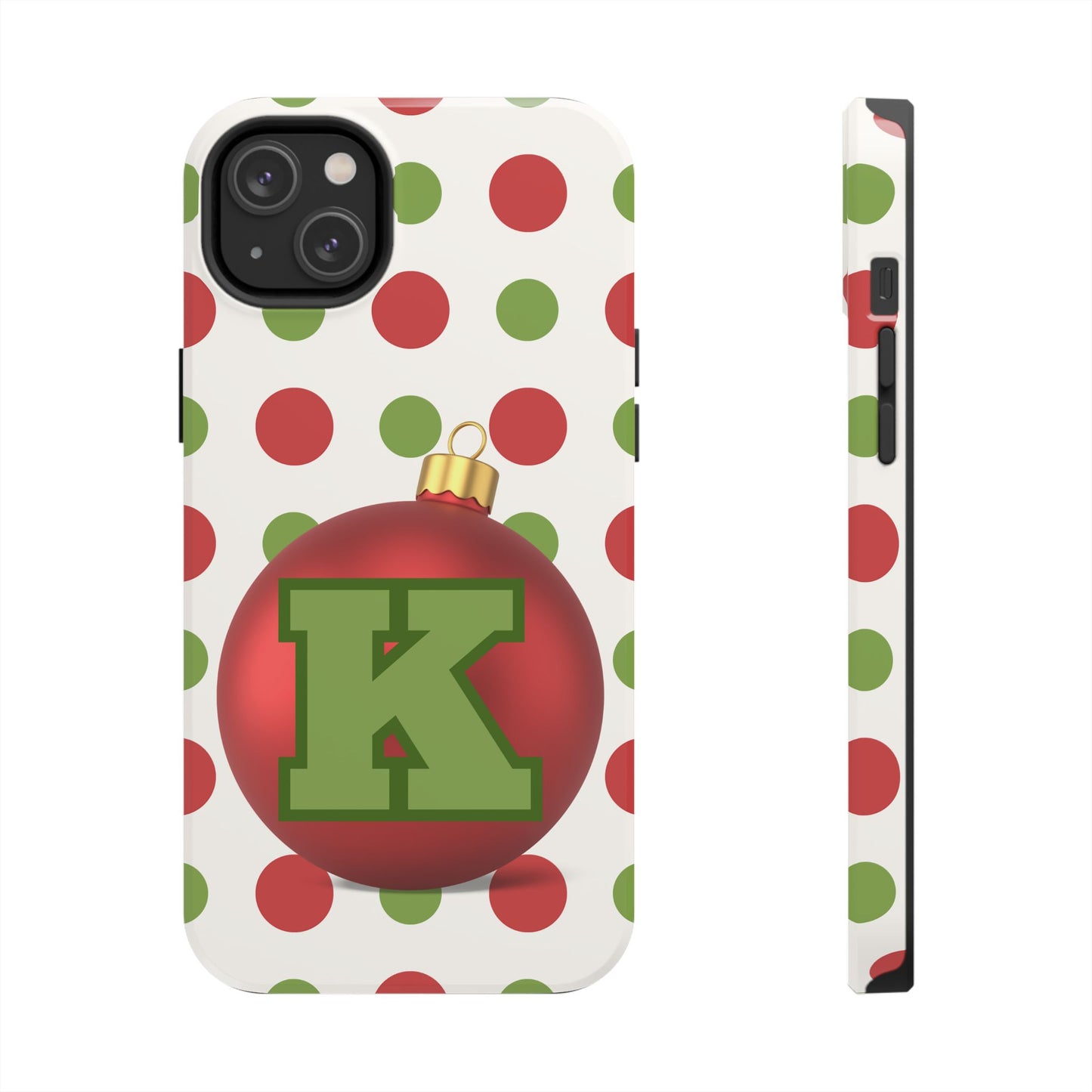 Personalized Holiday Tough Phone Case - Festive Ornament Design