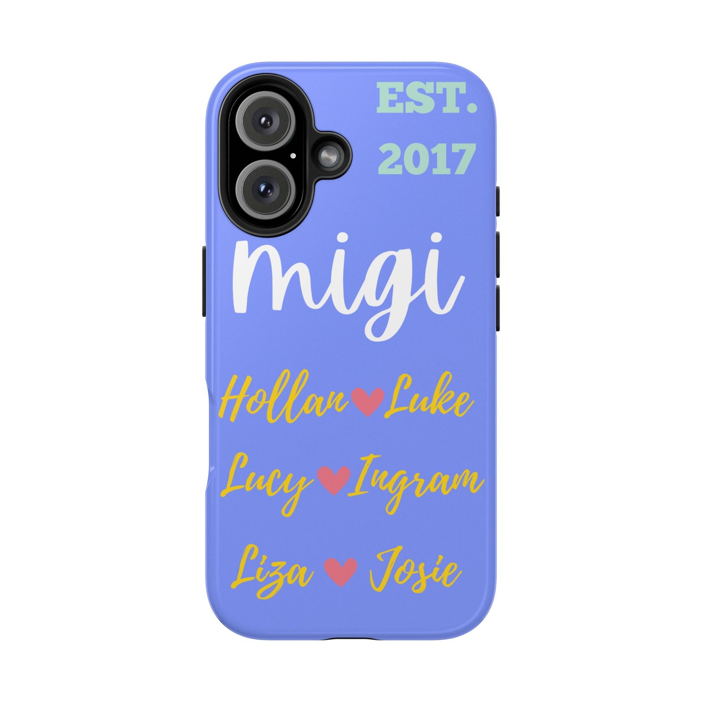 Personalized Tough Phone Case - EST. 2017 with Custom Names