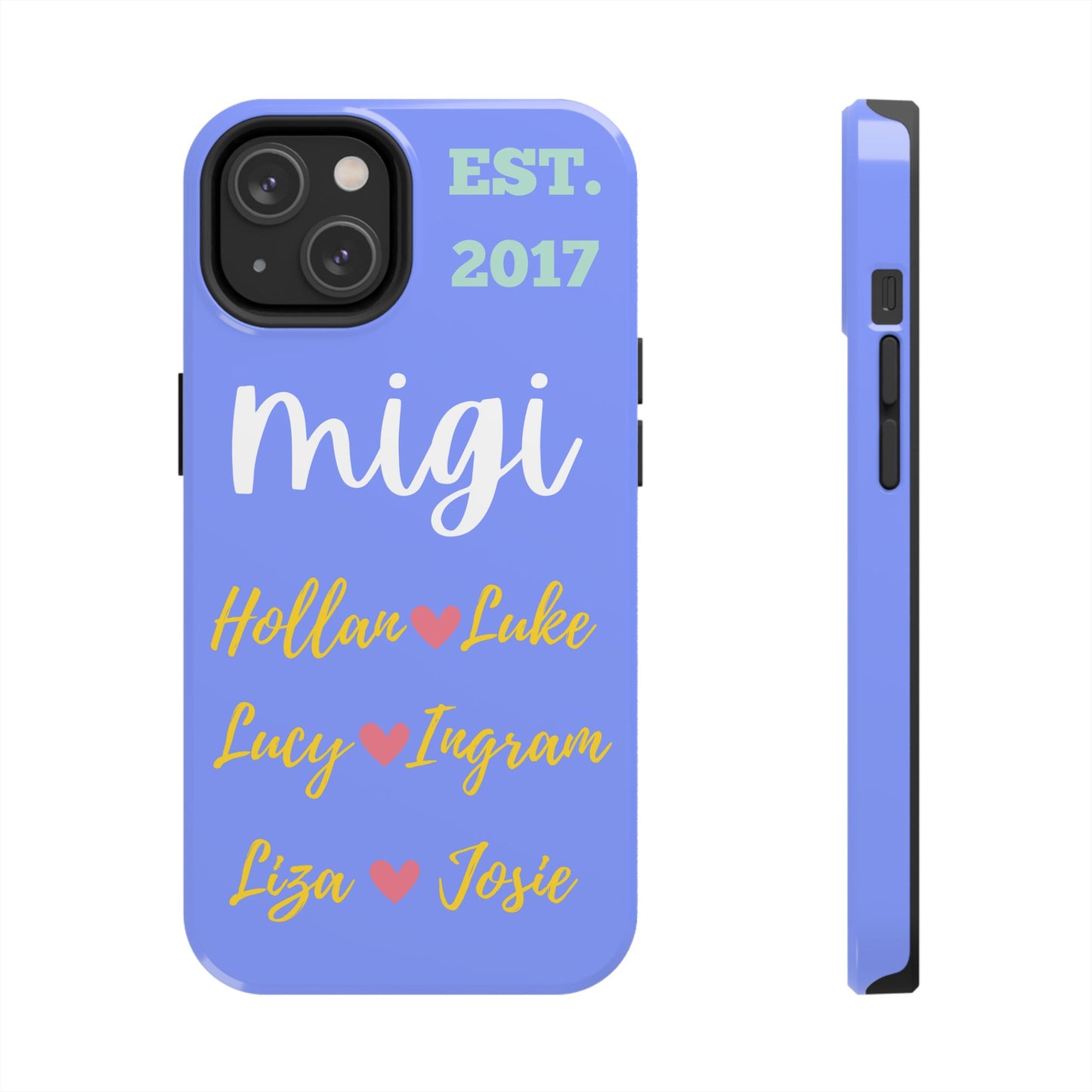 Personalized Tough Phone Case - EST. 2017 with Custom Names