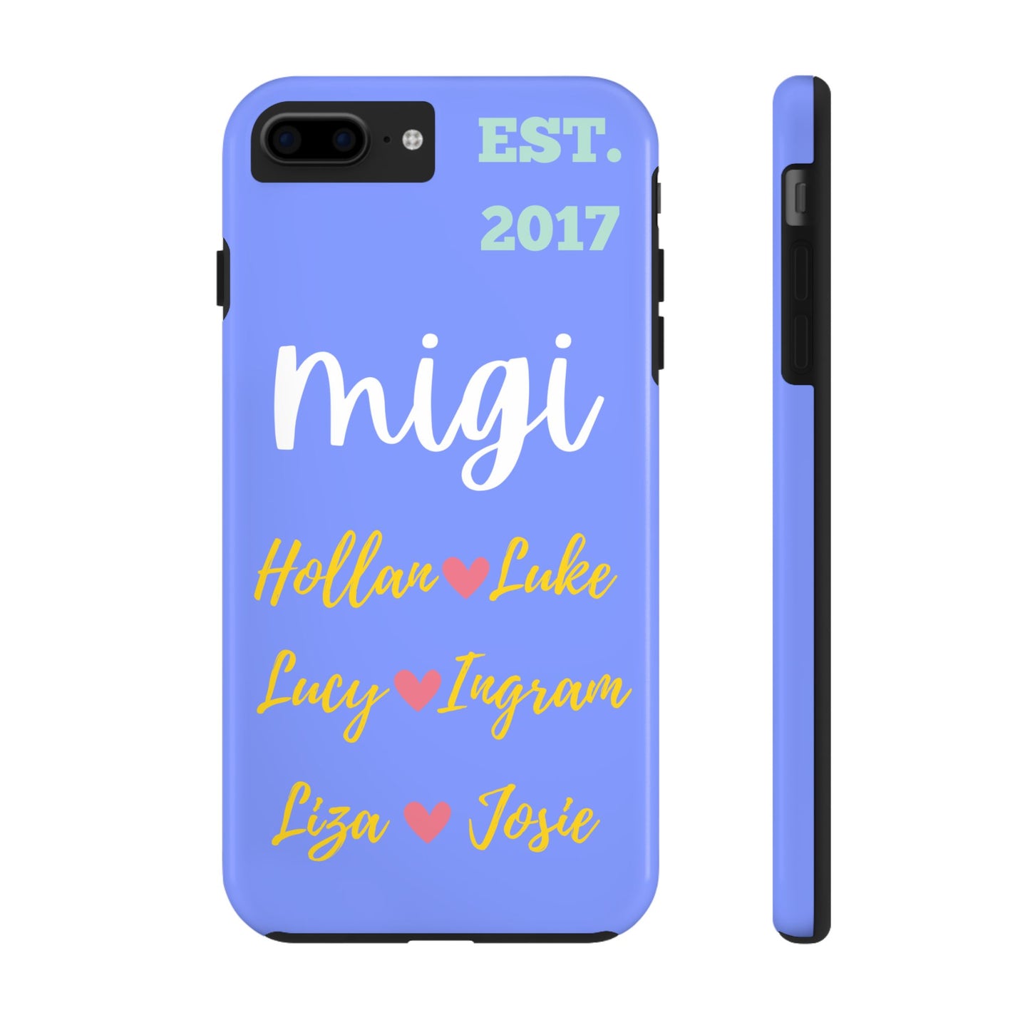 Personalized Tough Phone Case - EST. 2017 with Custom Names