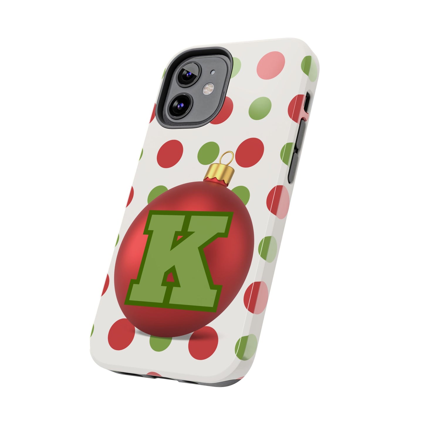 Personalized Holiday Tough Phone Case - Festive Ornament Design