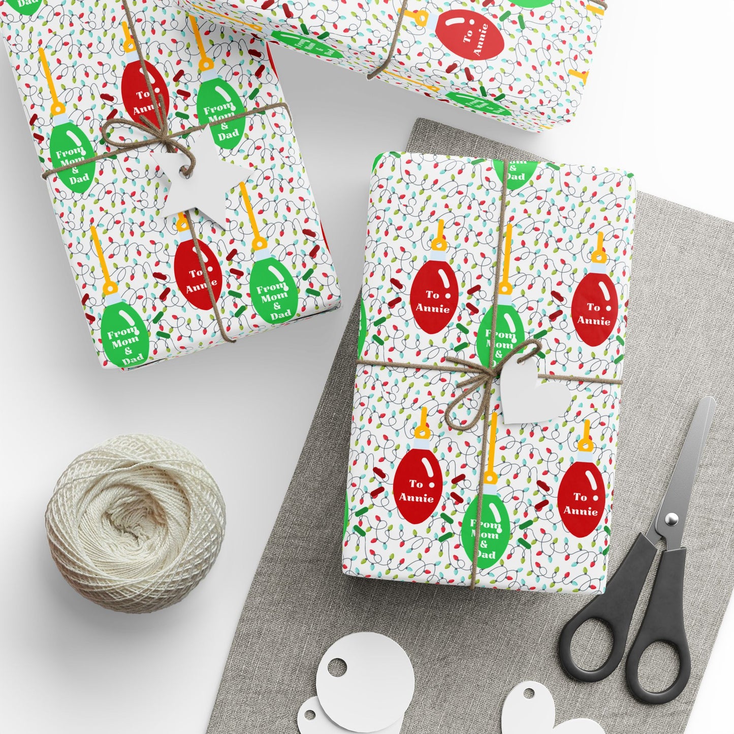 Customized Festive Wrapping Paper, Personalized Colorful Holiday Gift Wrap for Christmas, Birthday, Eco-Friendly Packaging