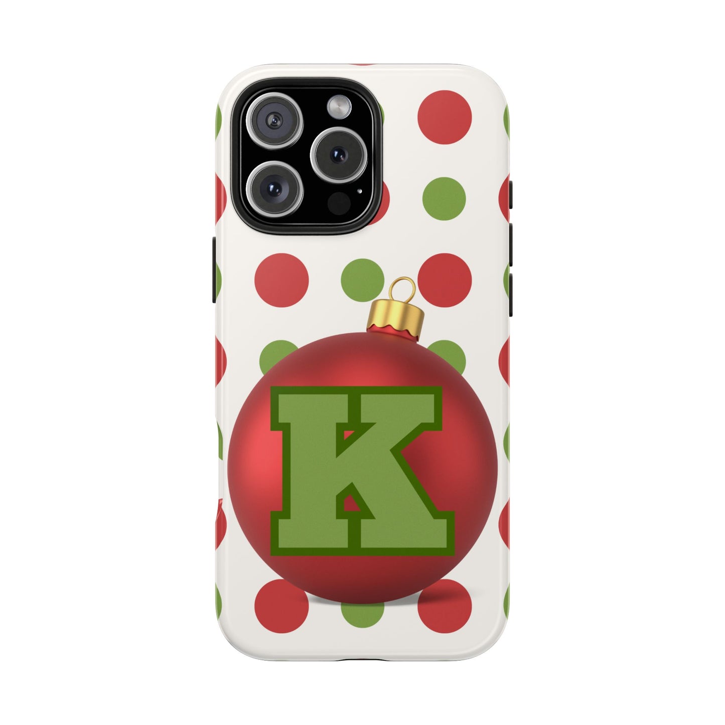 Personalized Holiday Tough Phone Case - Festive Ornament Design