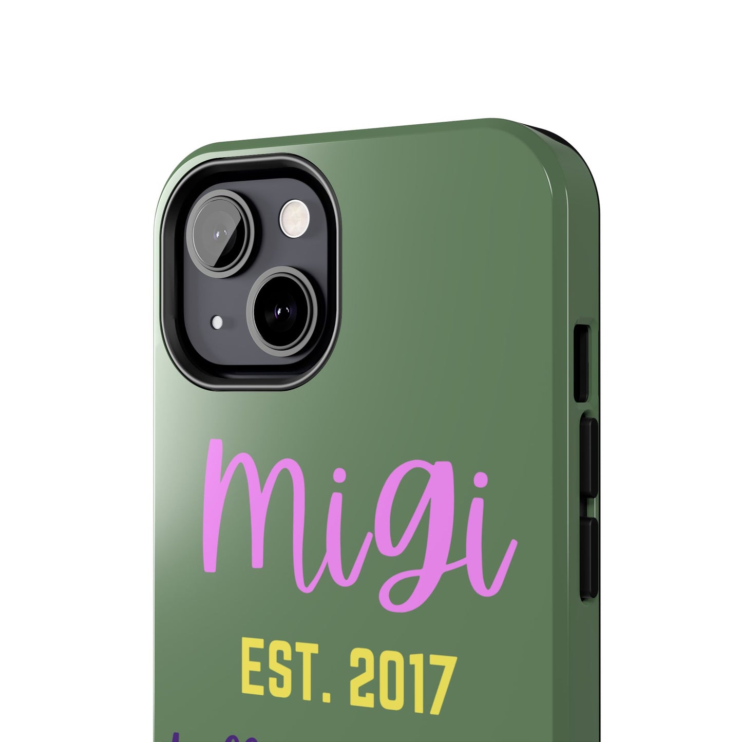 Personalized Tough Phone Case - Custom Name Design with Hearts | Perfect Gift for Family and Friends