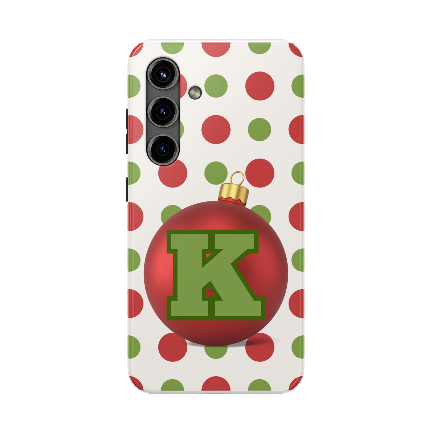 Personalized Holiday Tough Phone Case - Festive Ornament Design