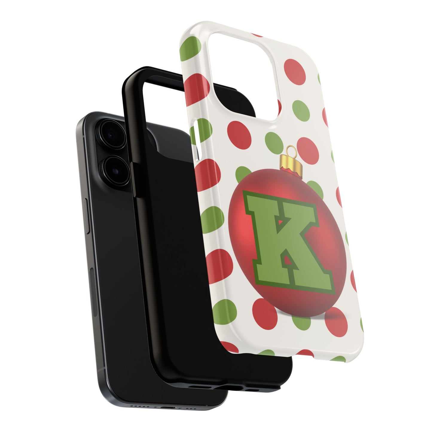 Personalized Holiday Tough Phone Case - Festive Ornament Design