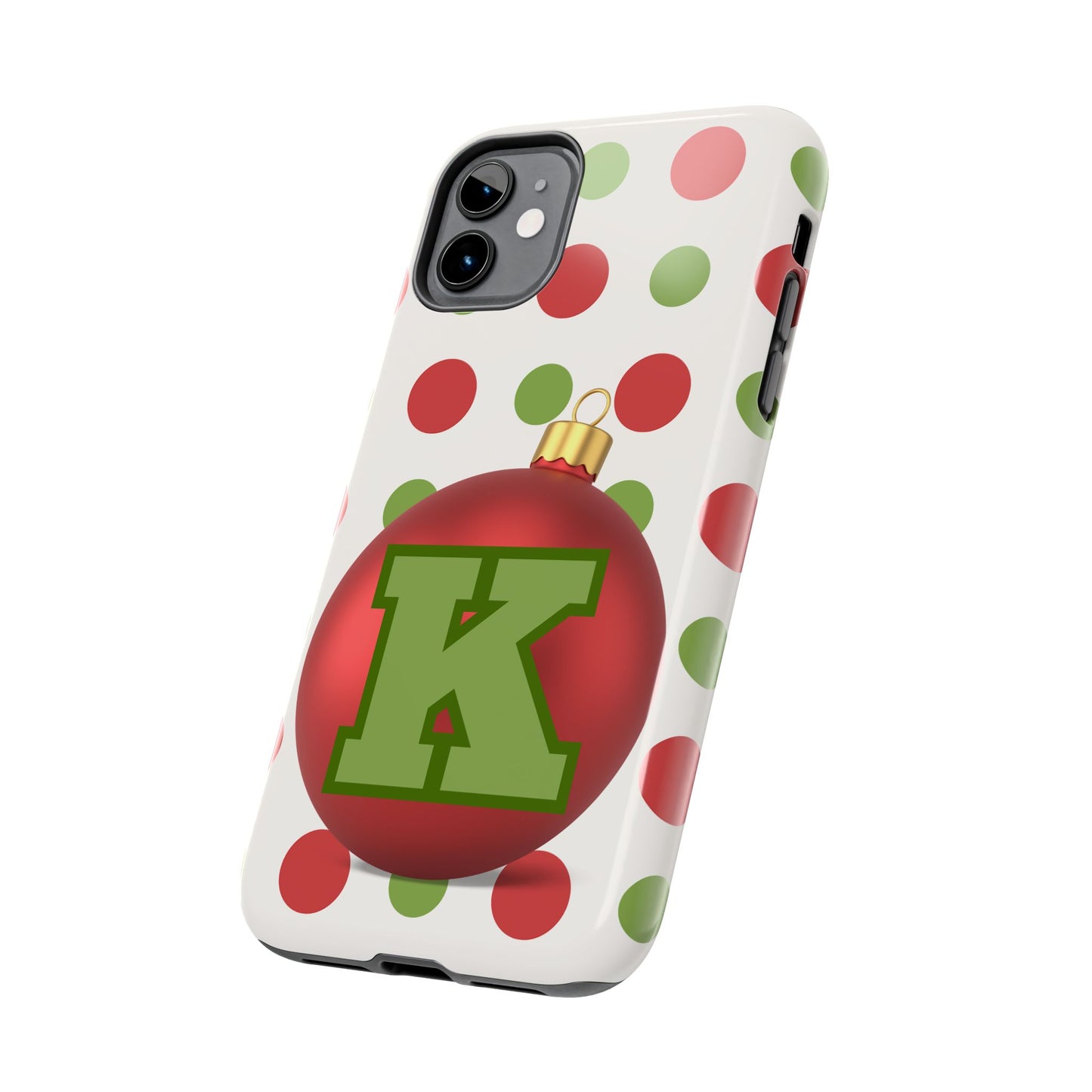 Personalized Holiday Tough Phone Case - Festive Ornament Design