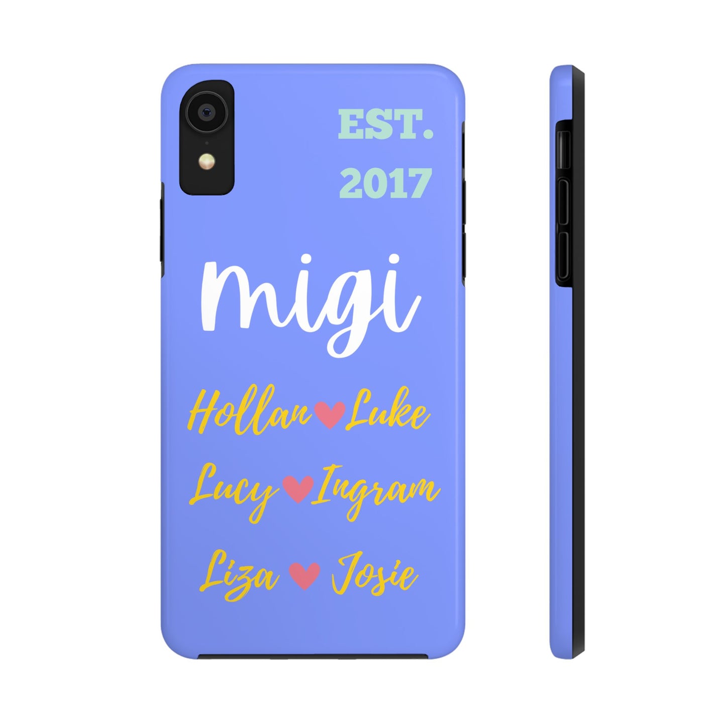 Personalized Tough Phone Case - EST. 2017 with Custom Names