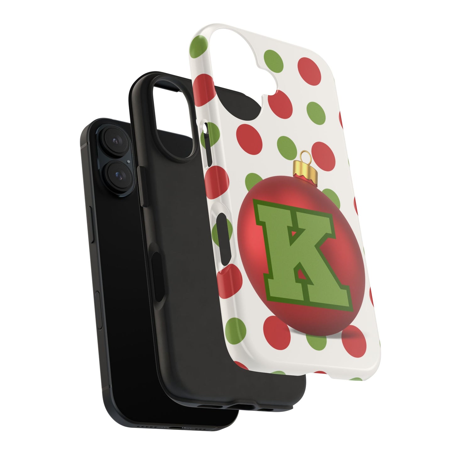 Personalized Holiday Tough Phone Case - Festive Ornament Design