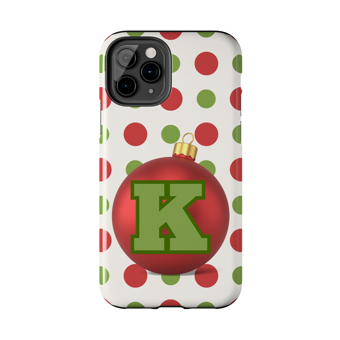 Personalized Holiday Tough Phone Case - Festive Ornament Design