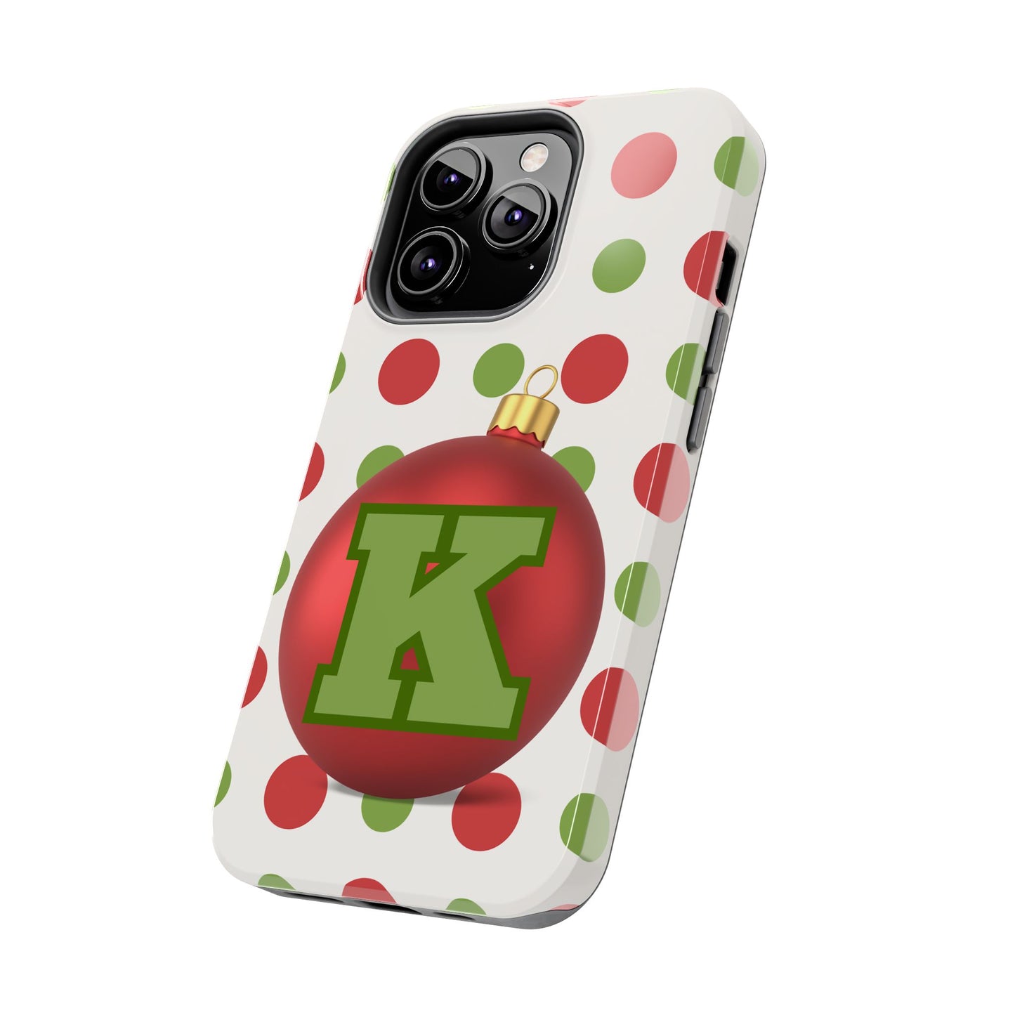 Personalized Holiday Tough Phone Case - Festive Ornament Design