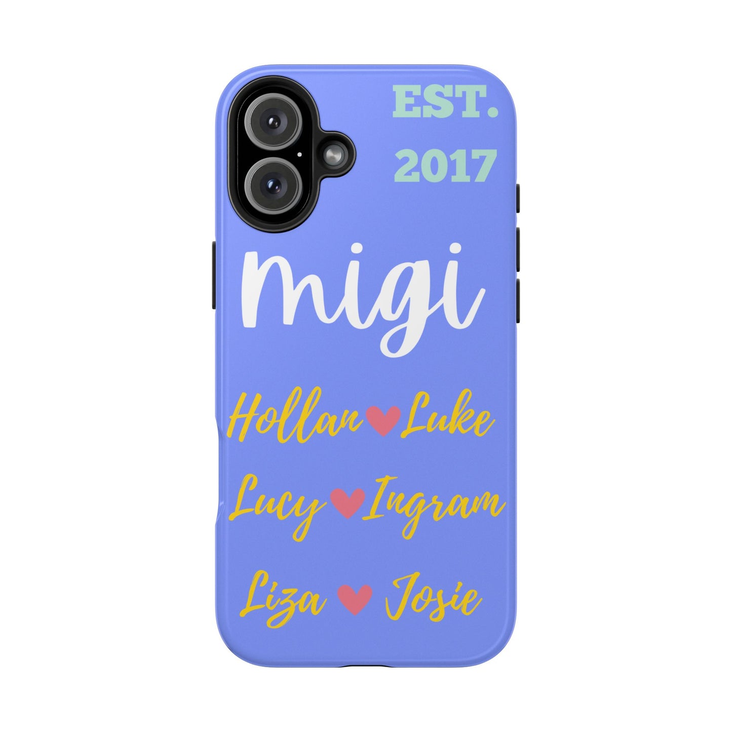 Personalized Tough Phone Case - EST. 2017 with Custom Names